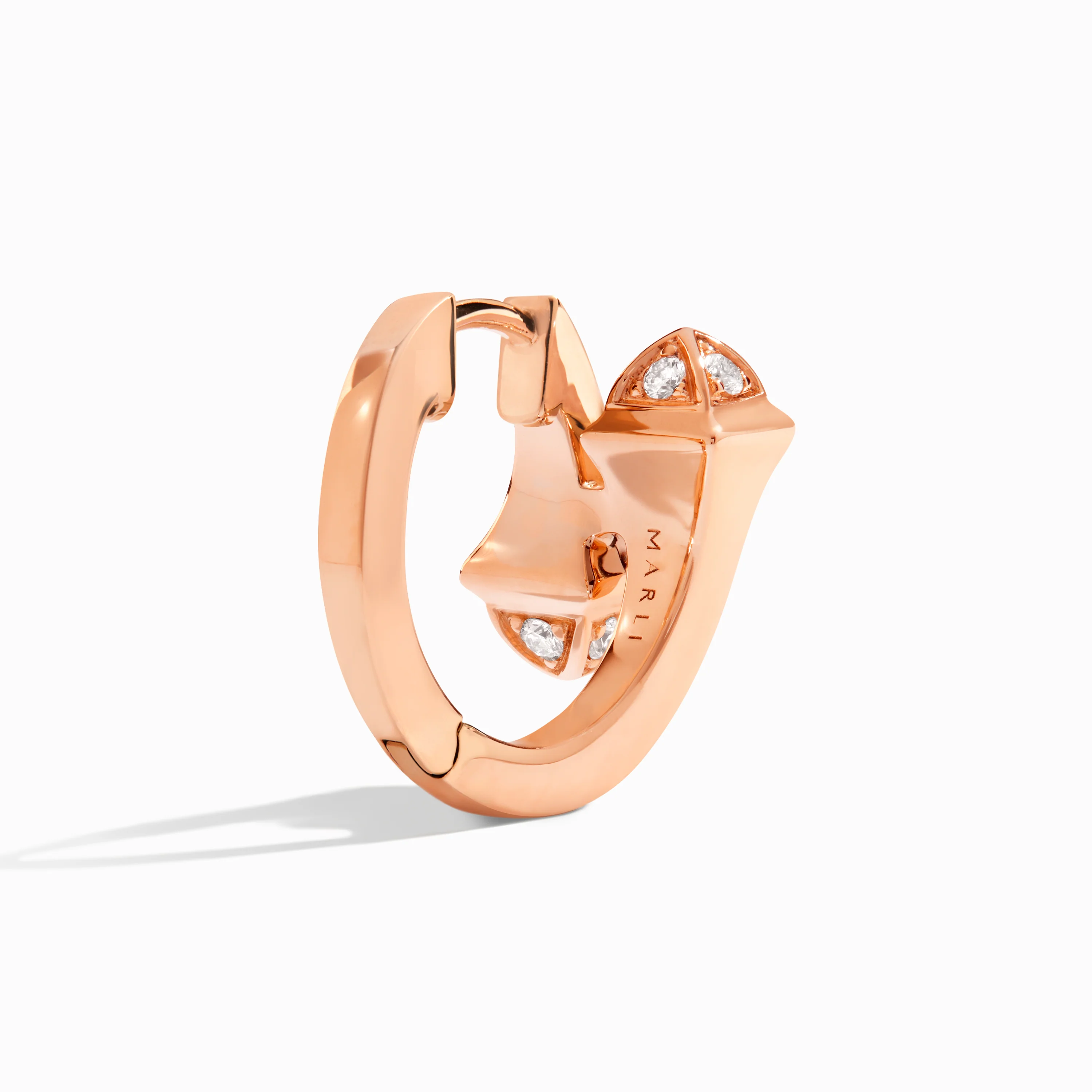 Cleo Full Diamond Huggie Earrings - Image 3