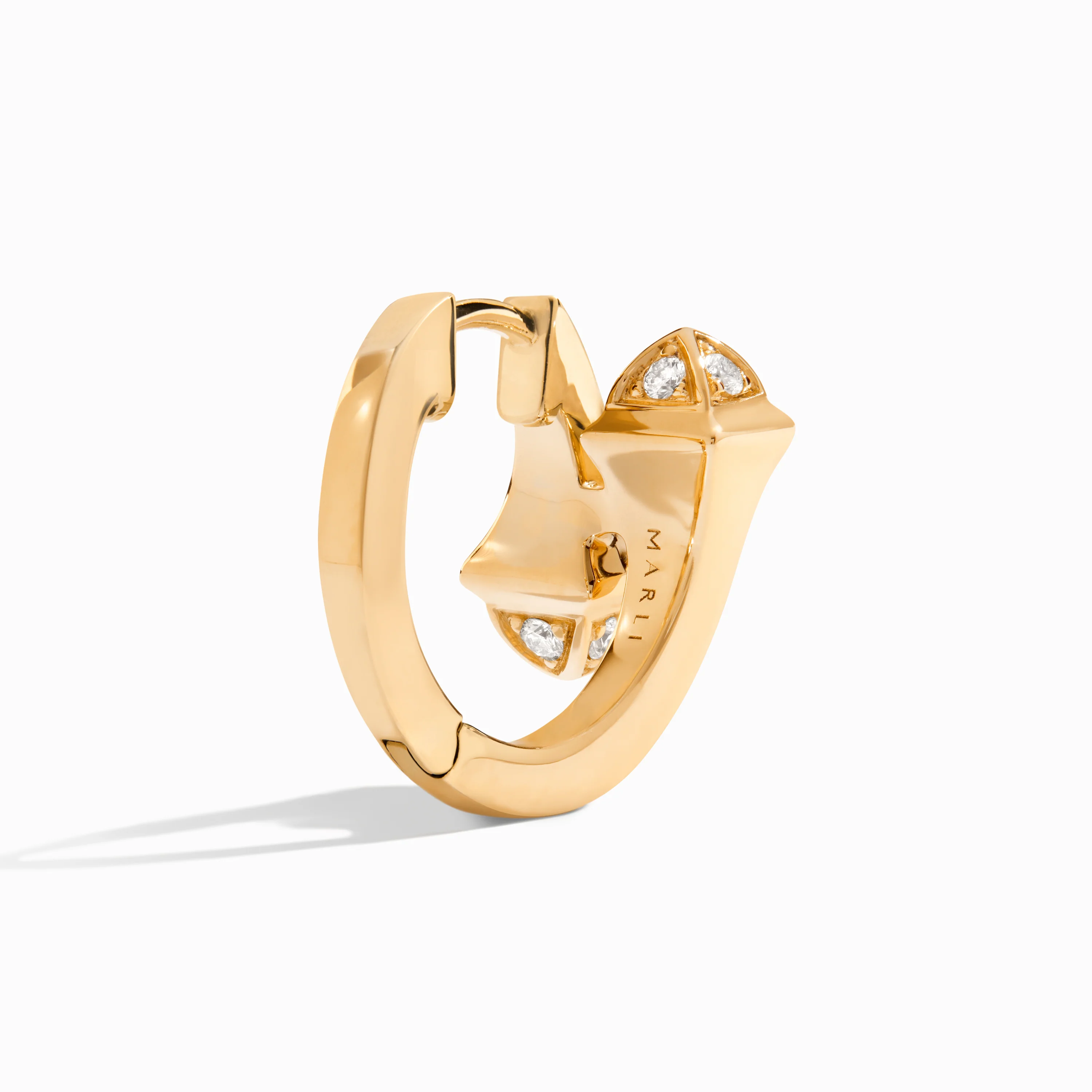 Cleo Full Diamond Huggie Earrings - Image 3