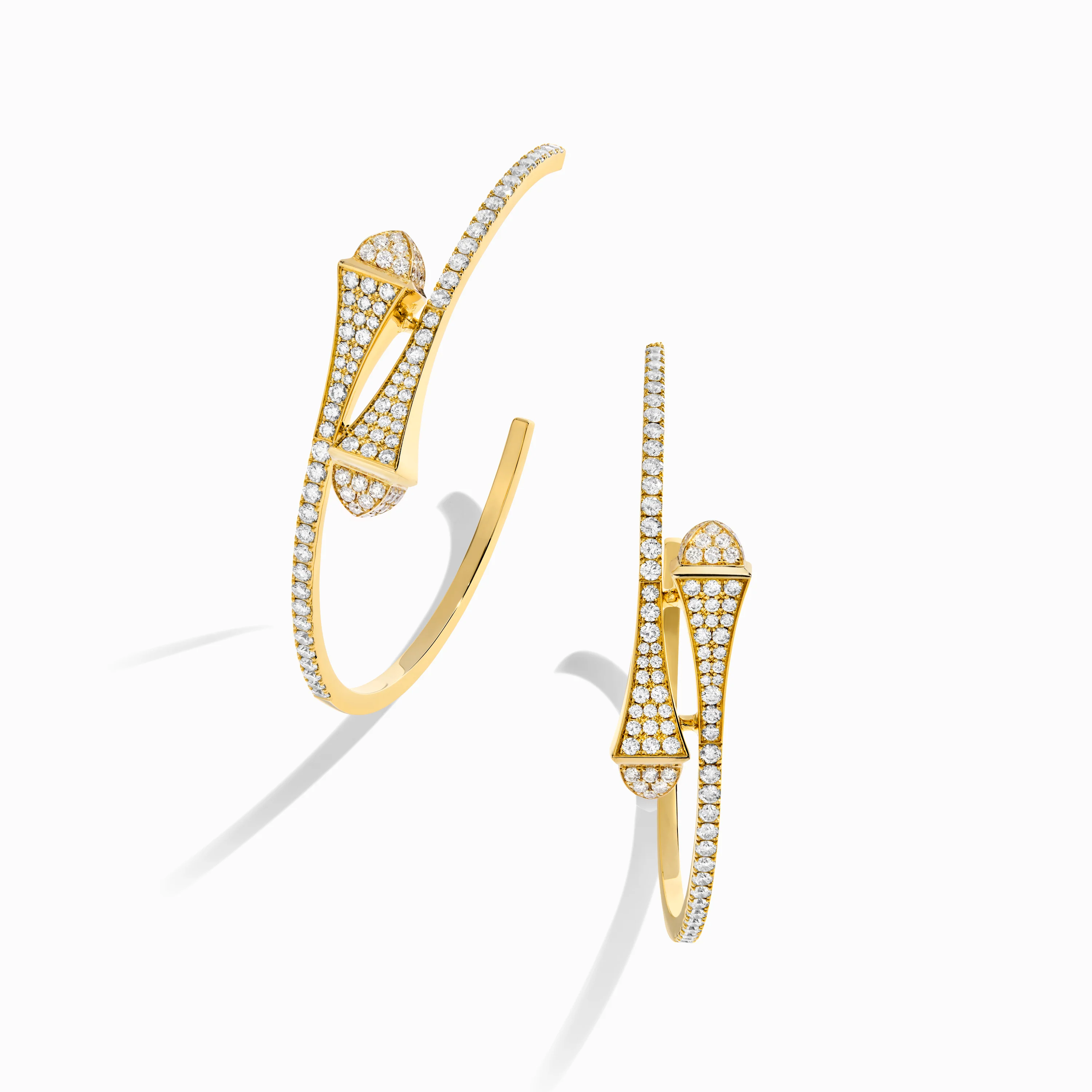 Cleo Full Diamond Midi Hoop Earrings