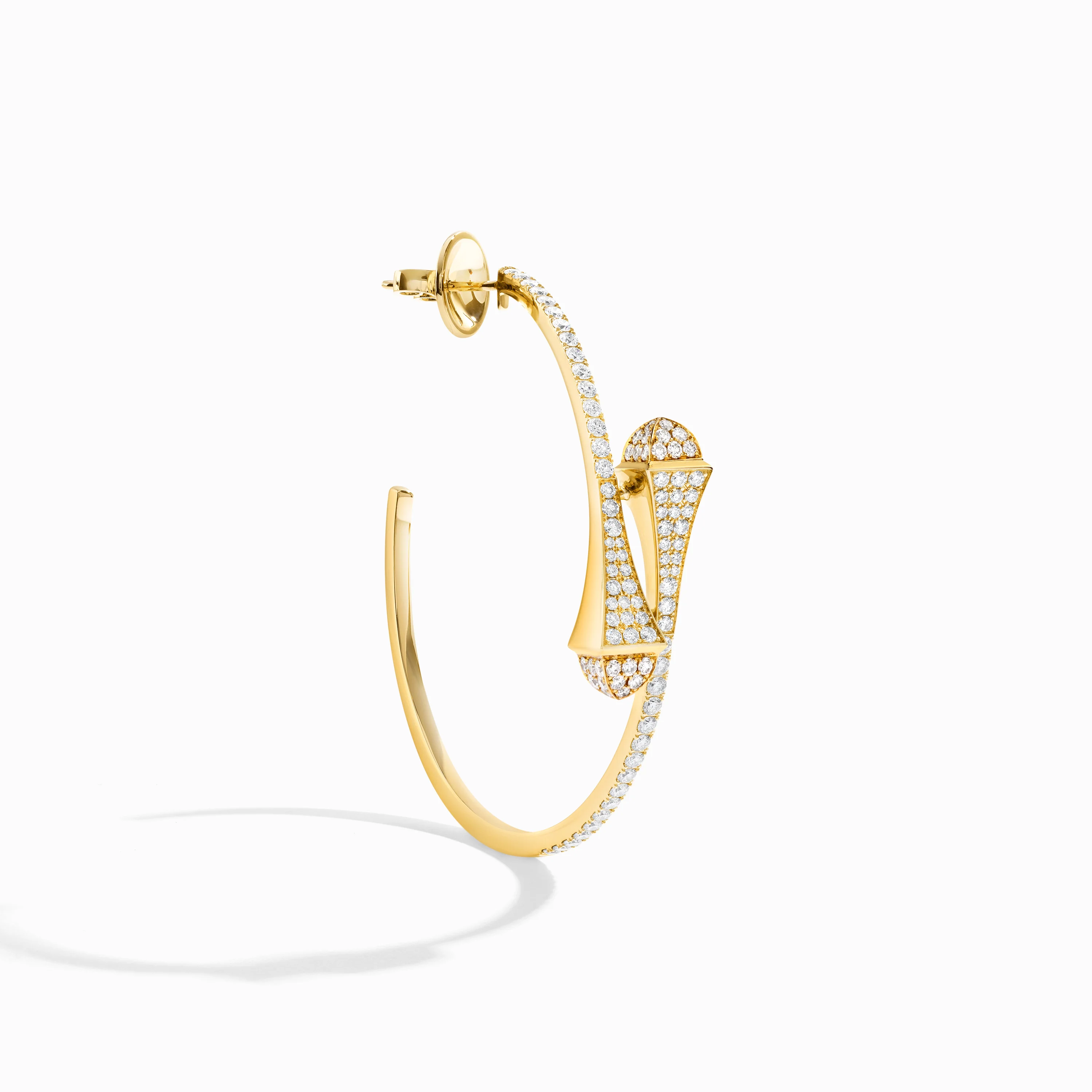 Cleo Full Diamond Midi Hoop Earrings - Image 2