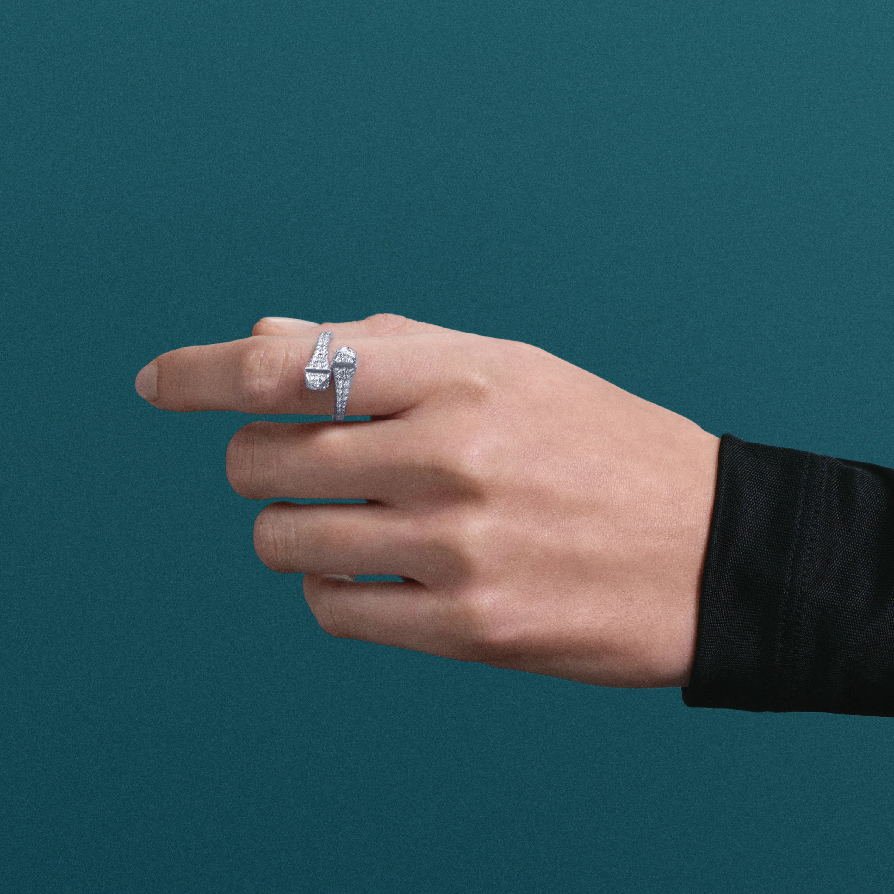 Cleo Full Diamond Midi Slim Ring - Image 6