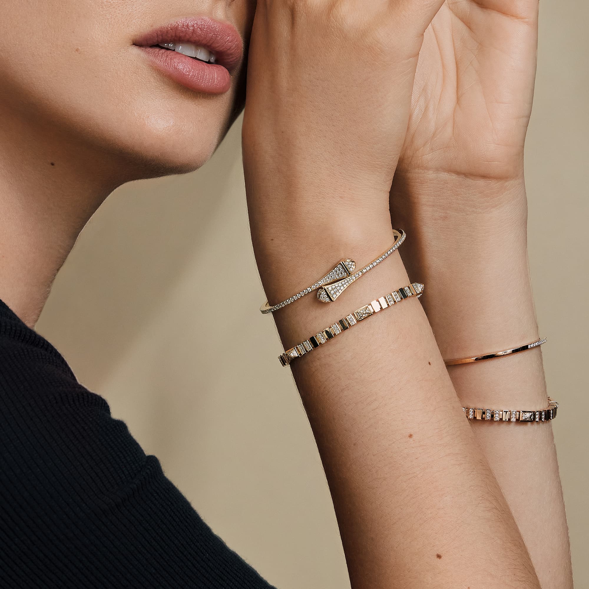 Cleo Full Diamond Midi Slip-On Bracelet - Image 5