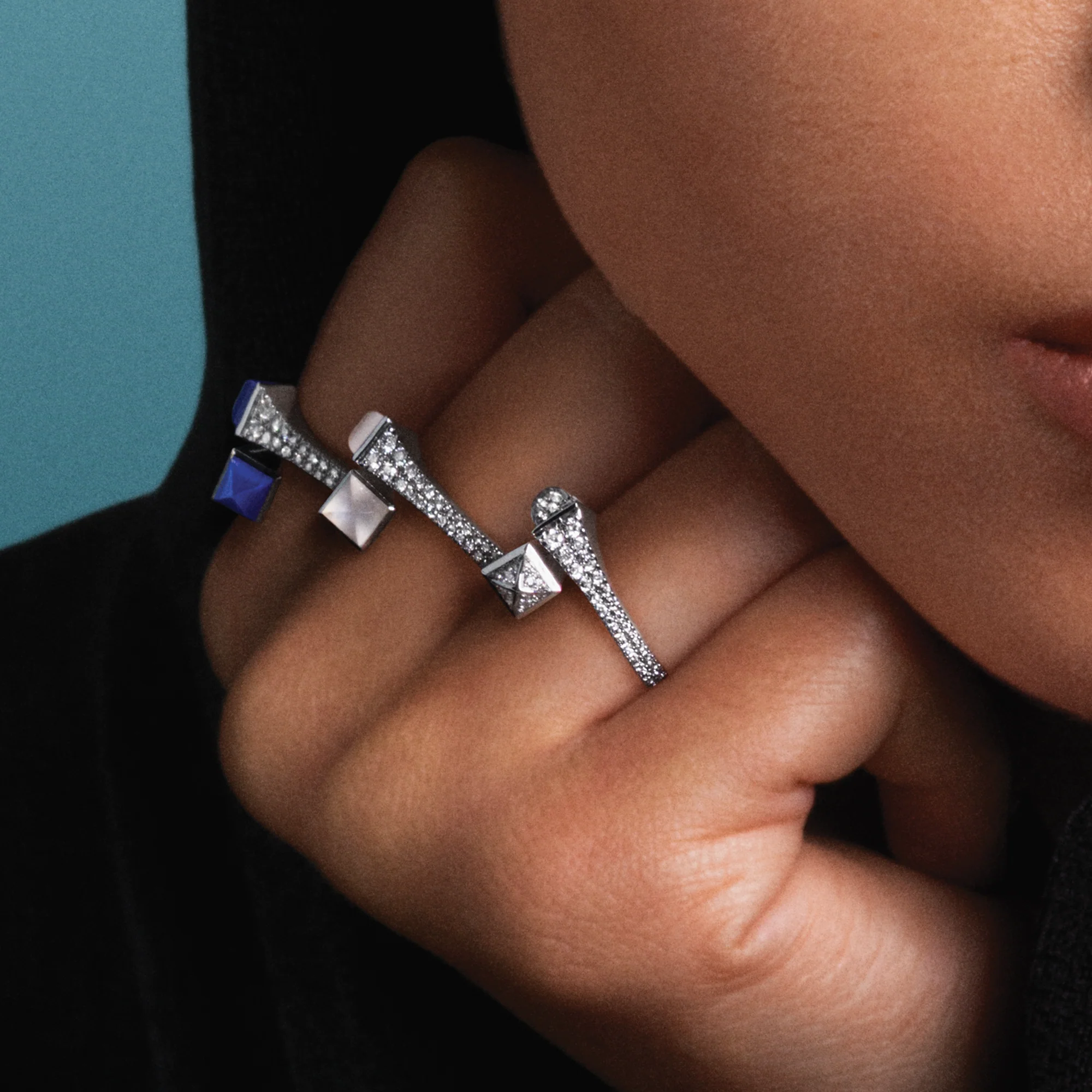 Cleo Full Diamond Slim Ring - Image 5