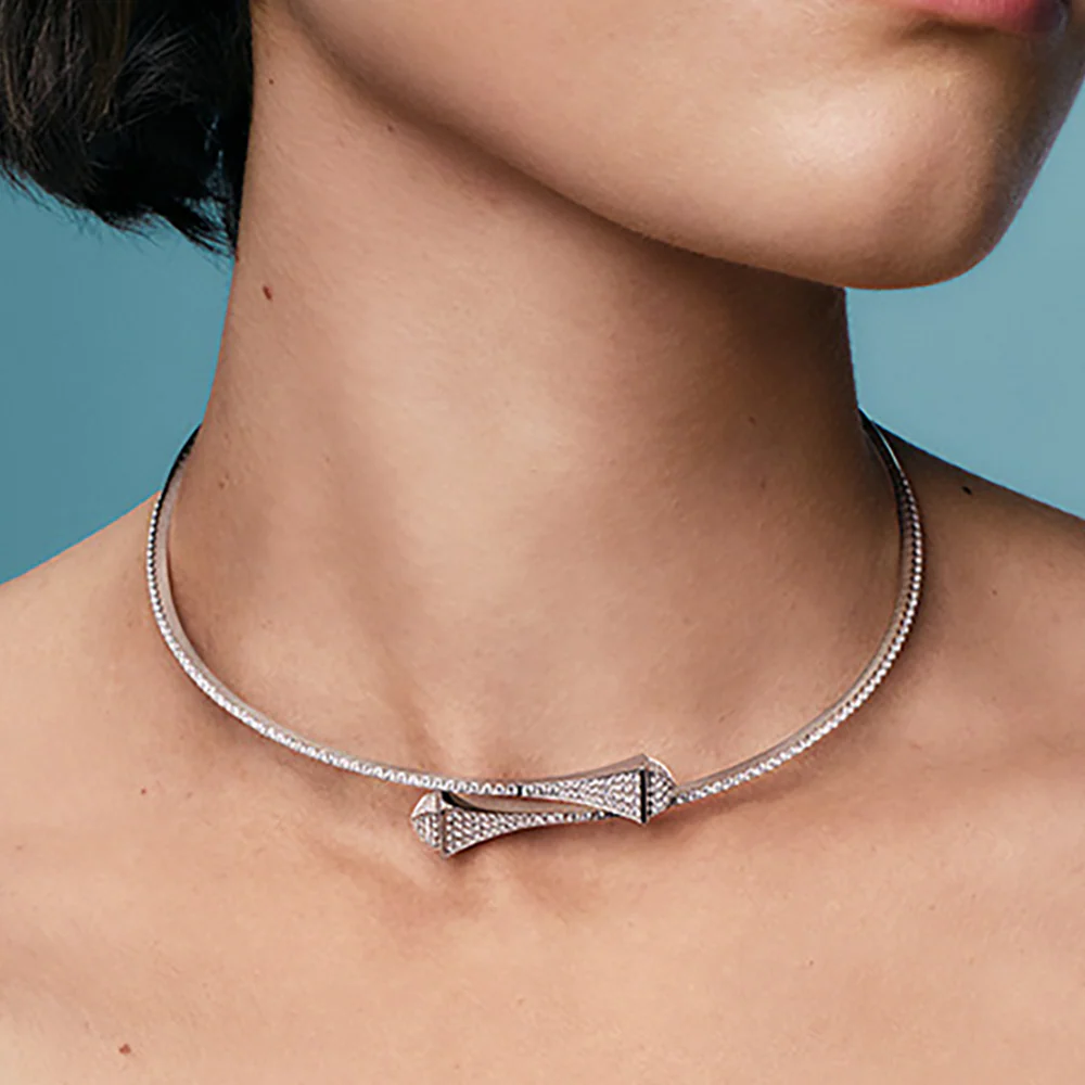 Cleo Full Diamond Slip-On Necklace - Image 4