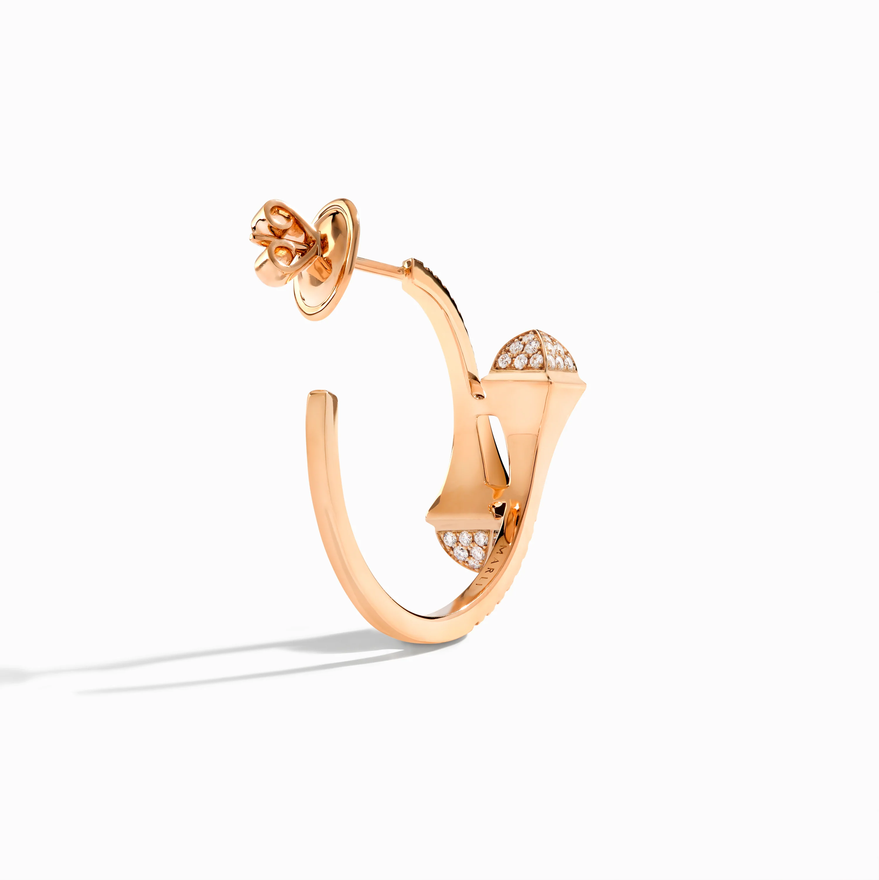 Cleo Full Diamond Small Hoop Earrings - Image 3