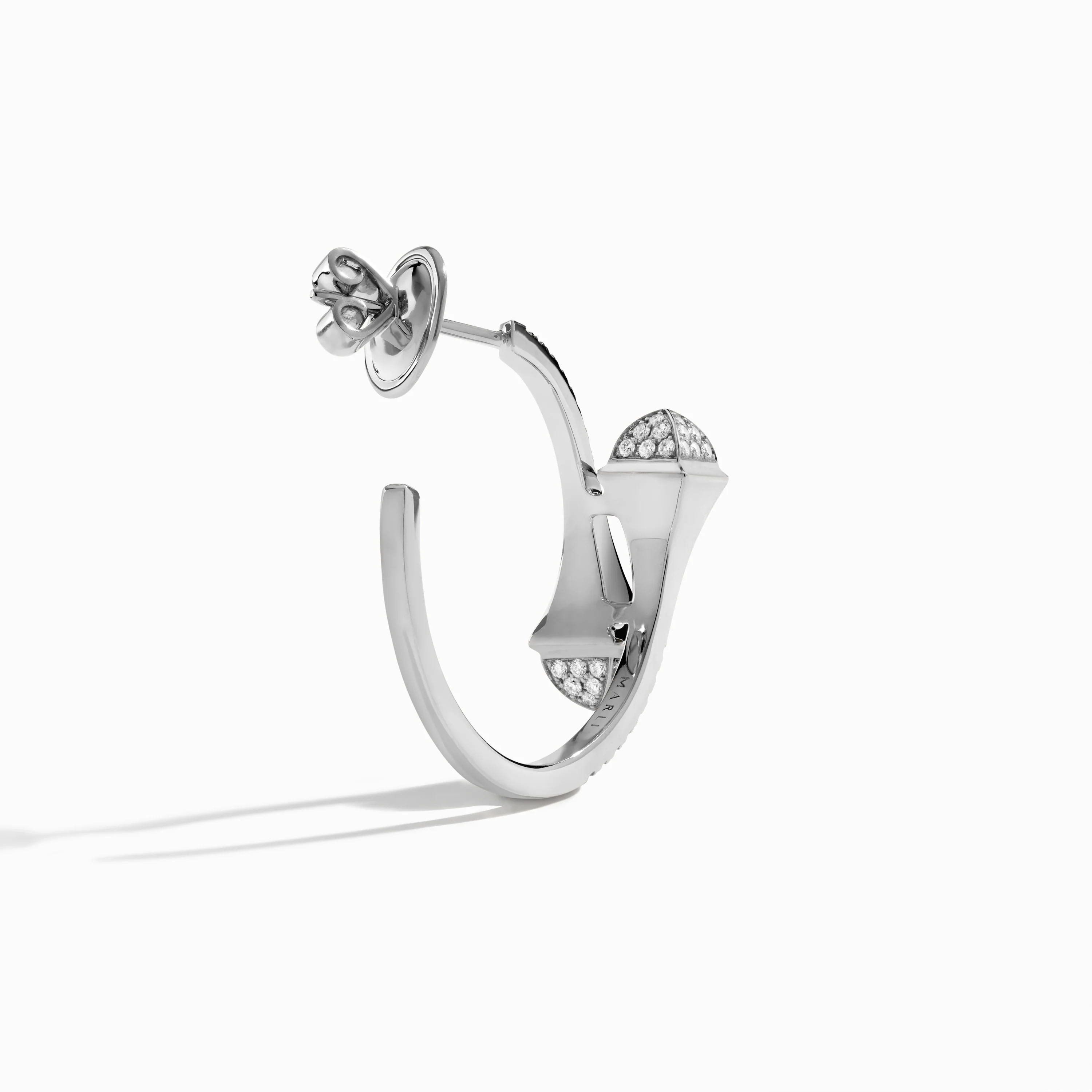 Cleo Full Diamond Small Hoop Earrings - Image 3