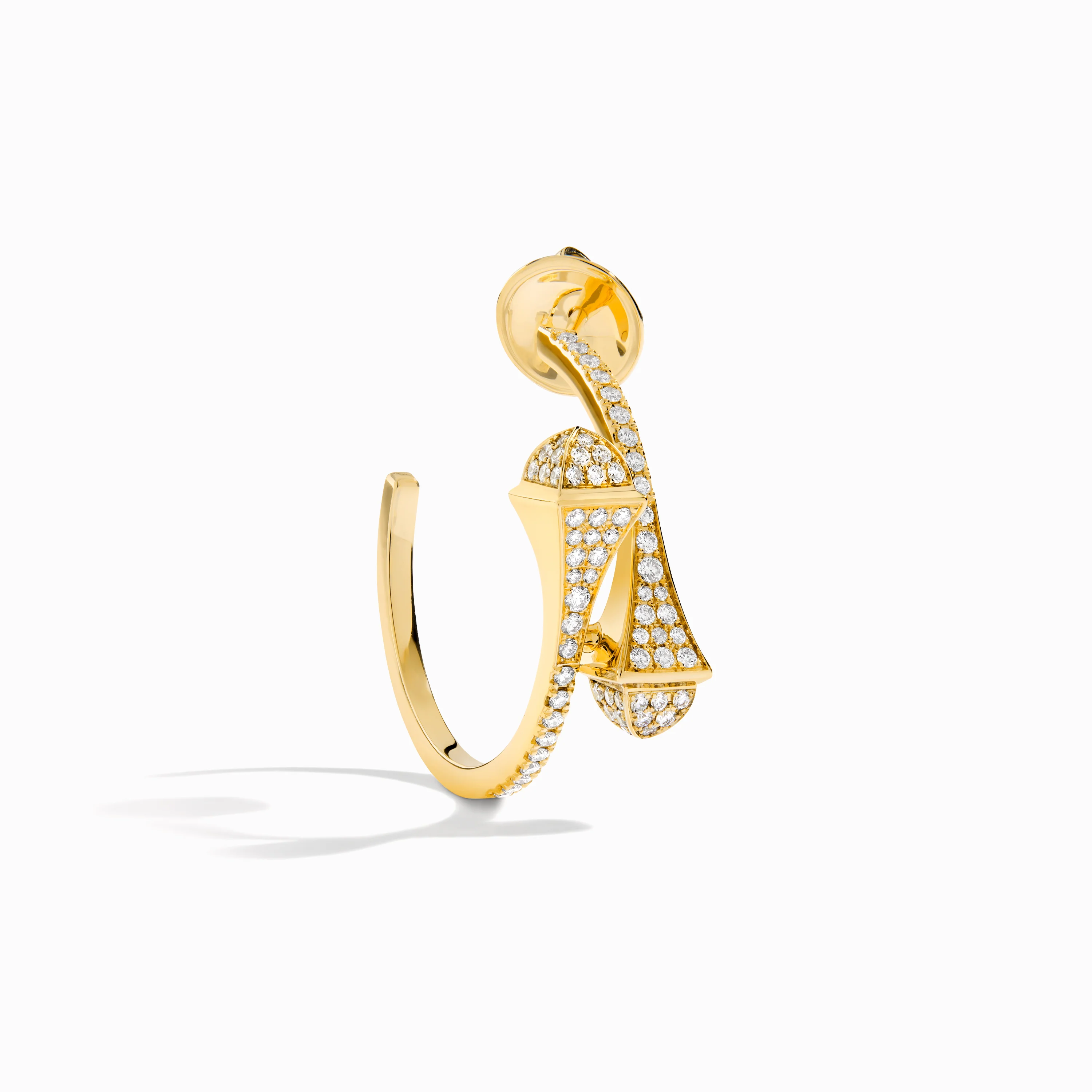 Cleo Full Diamond Small Hoop Earrings - Image 2
