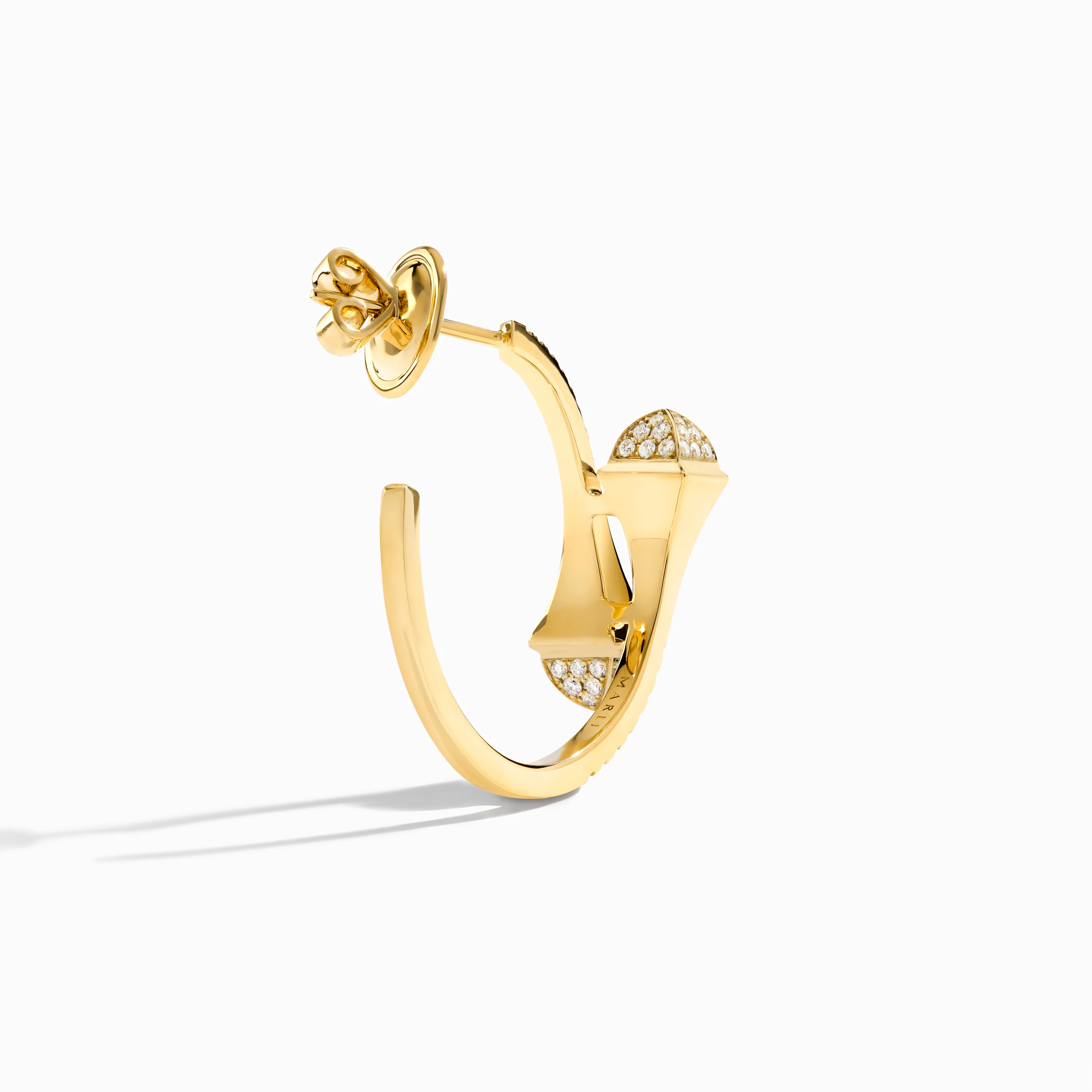 Cleo Full Diamond Small Hoop Earrings - Image 3