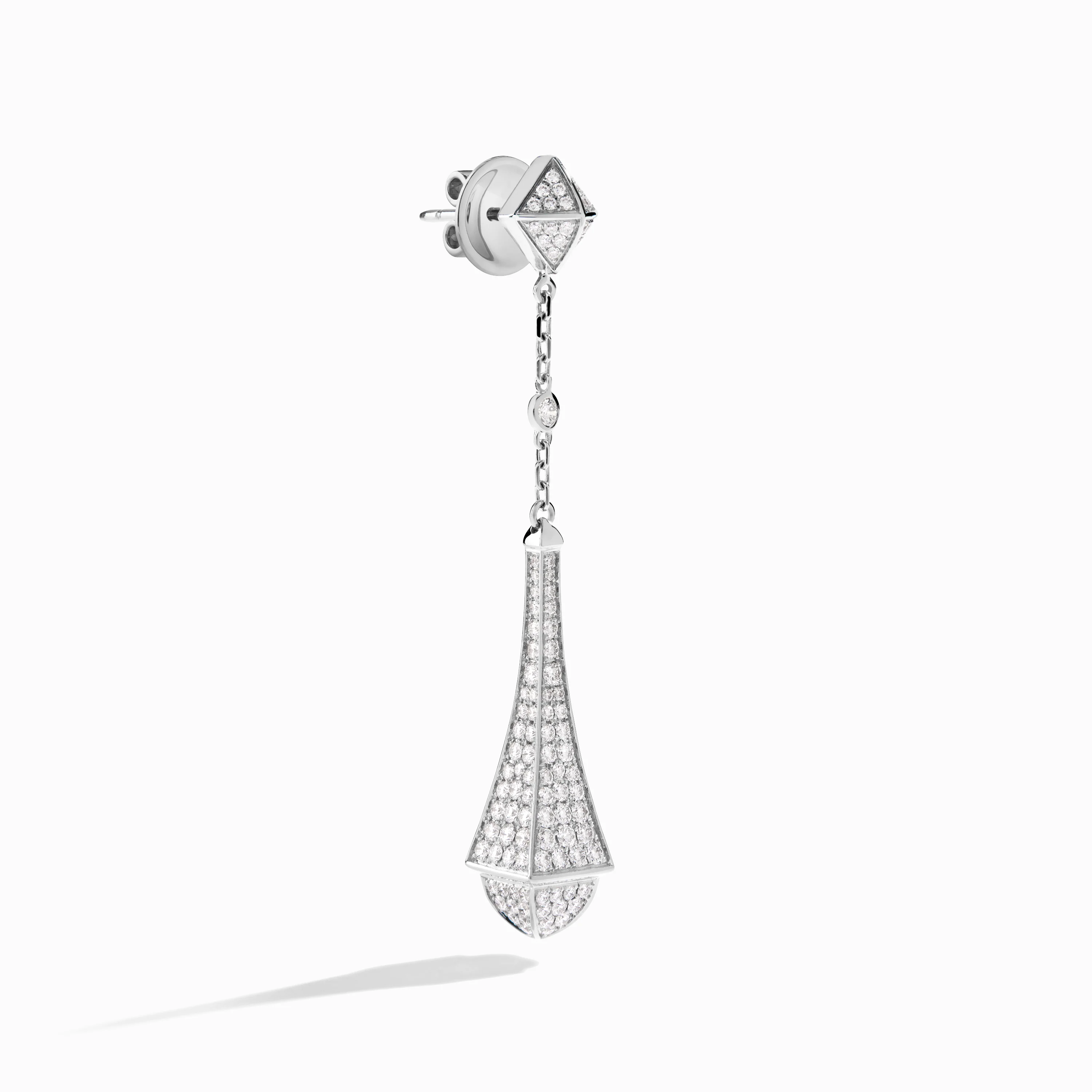 Cleo Full Diamond Teardrop Earrings - Image 2