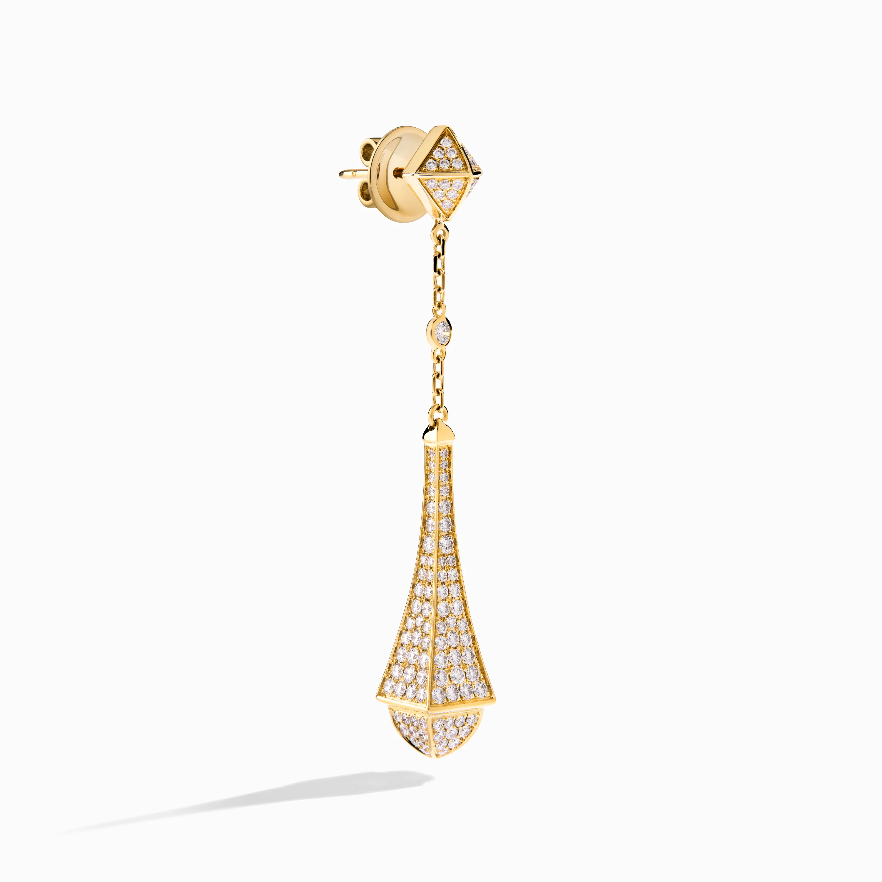 Cleo Full Diamond Teardrop Earrings - Image 2