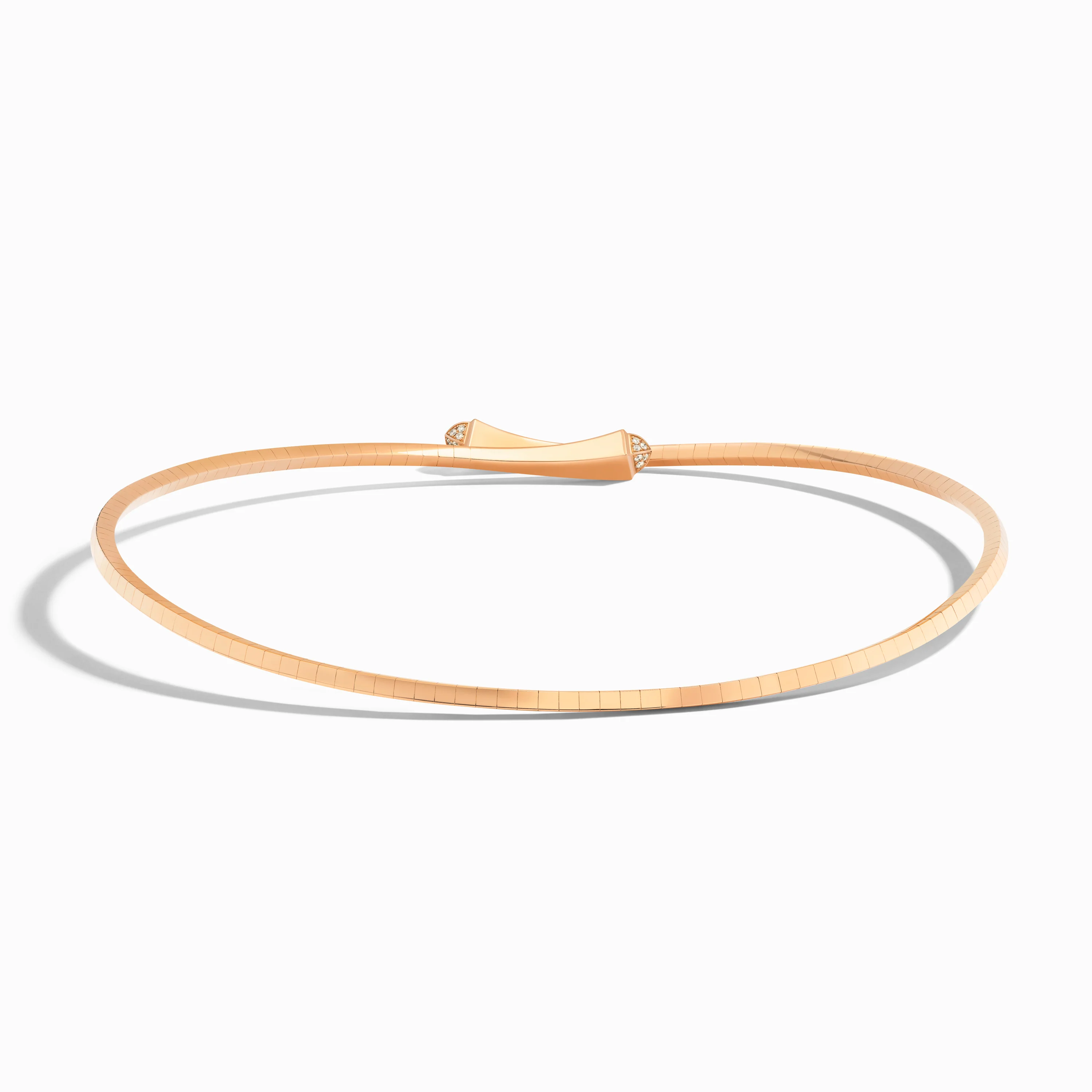Cleo Gold Midi Choker with Diamond Pyramids - Image 3