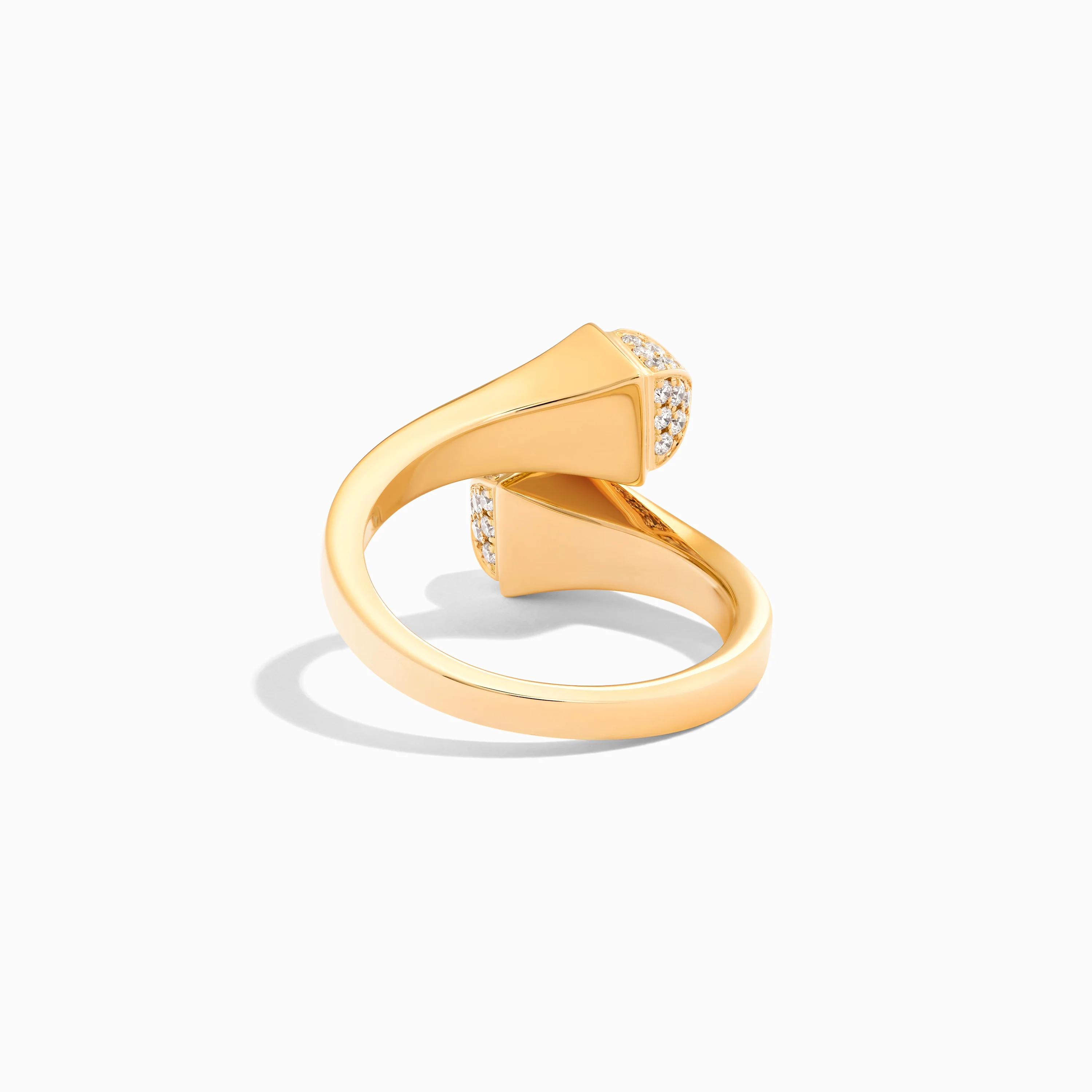 Cleo Gold Midi Ring with Diamond Pyramids - Image 3