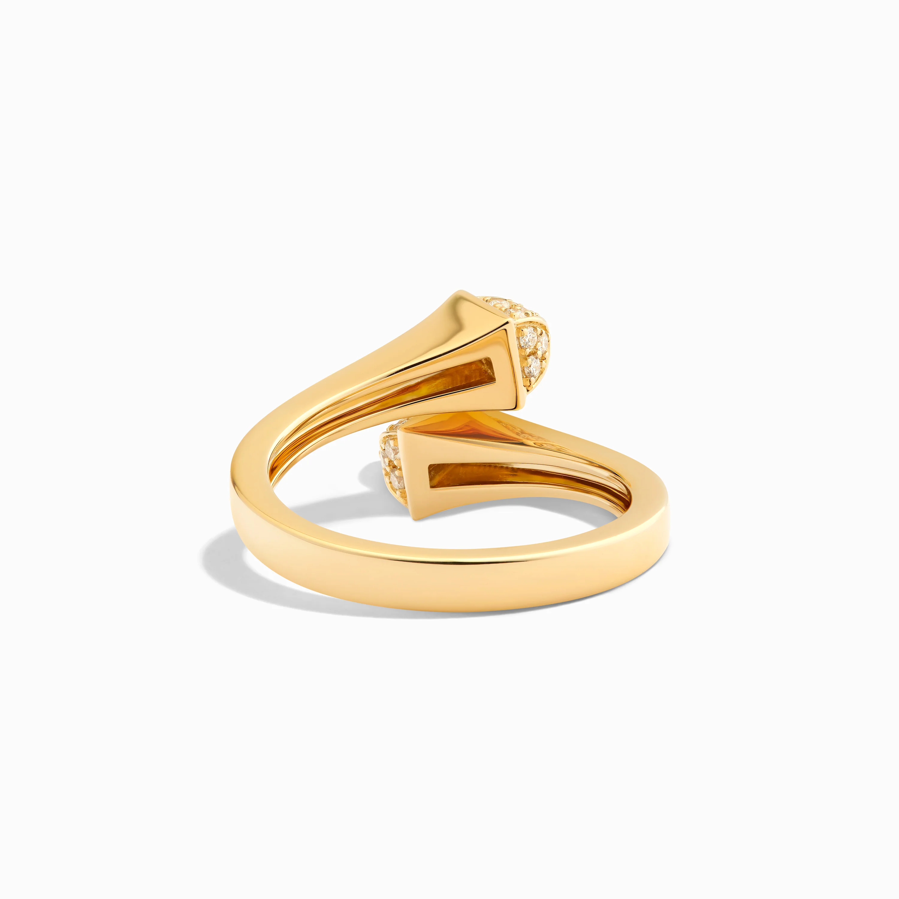 Cleo Gold Slim Ring with Diamond Pyramids - Image 3