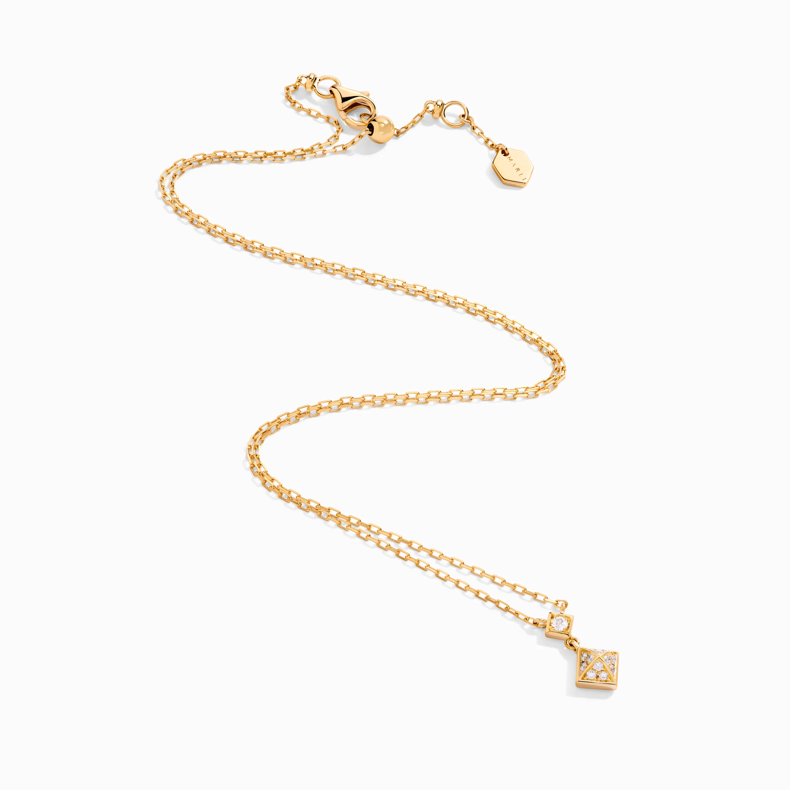 Cleo Lotus Full Diamond Pavé Pendant Necklace