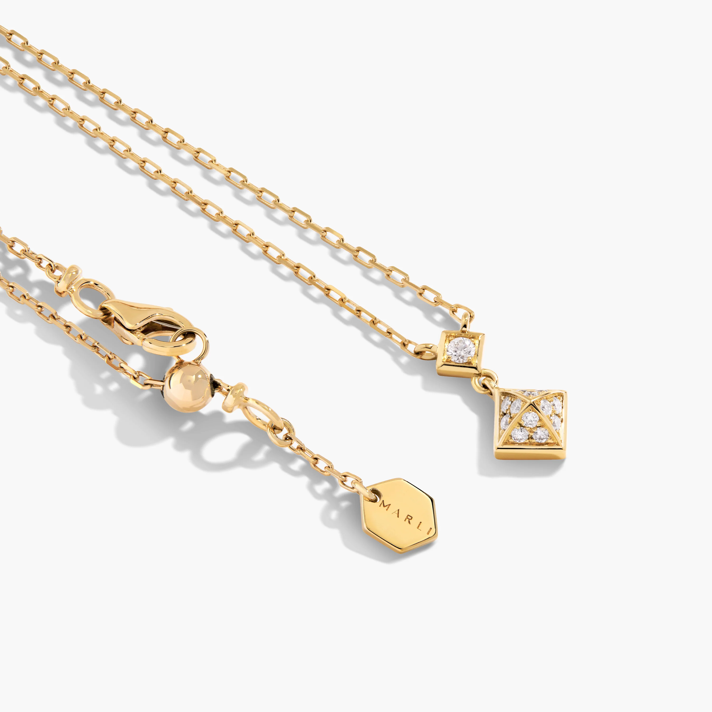 Cleo Lotus Full Diamond Pavé Pendant Necklace - Image 2