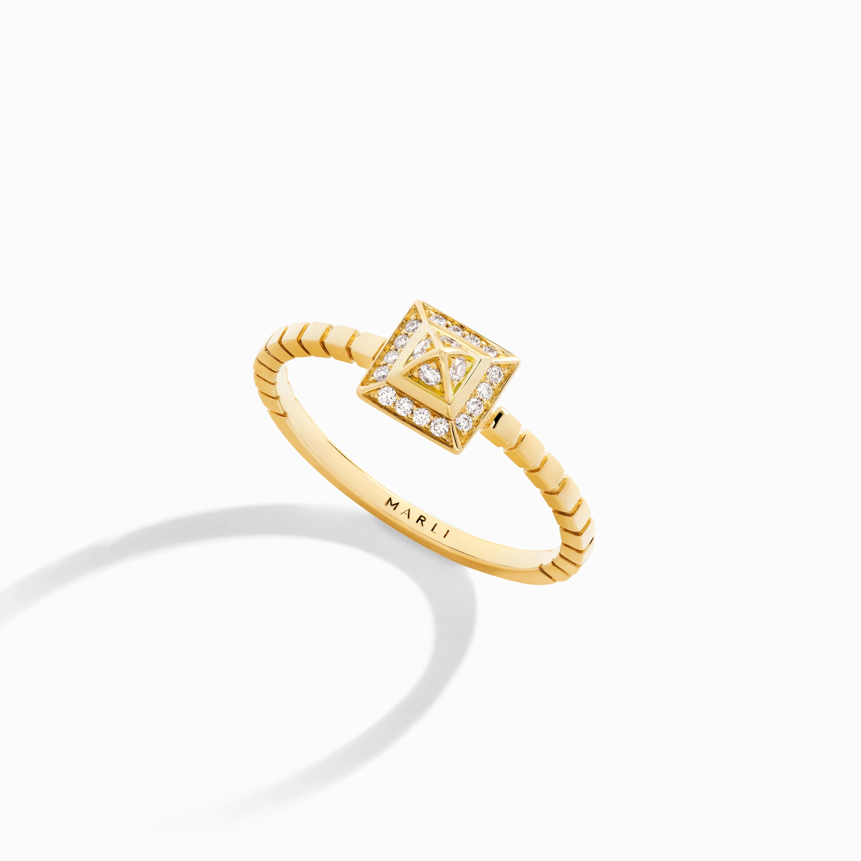 Cleo Lotus Full Diamond Pavé Ring