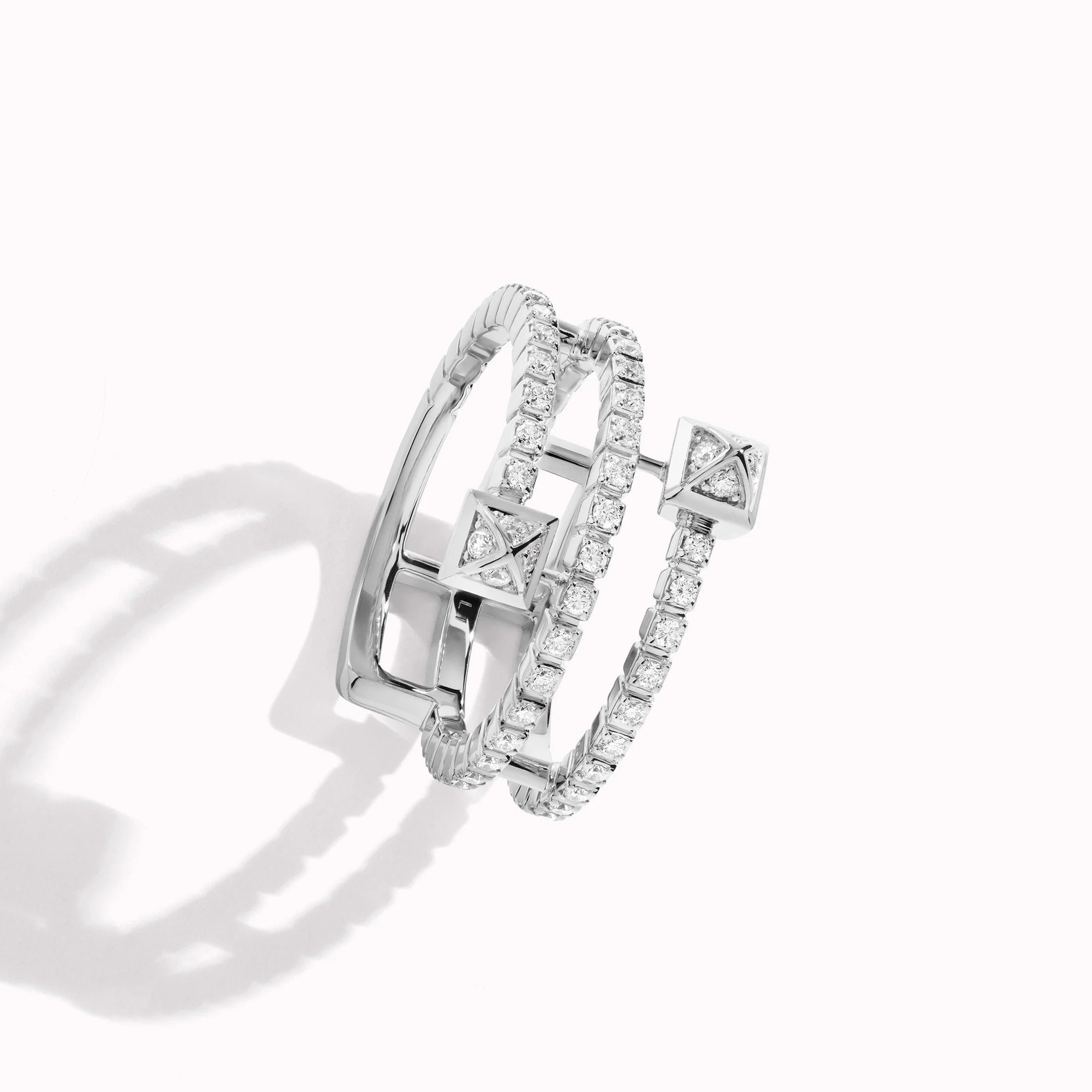 Cleo Lotus Full Diamond Twist Ring - Image 3