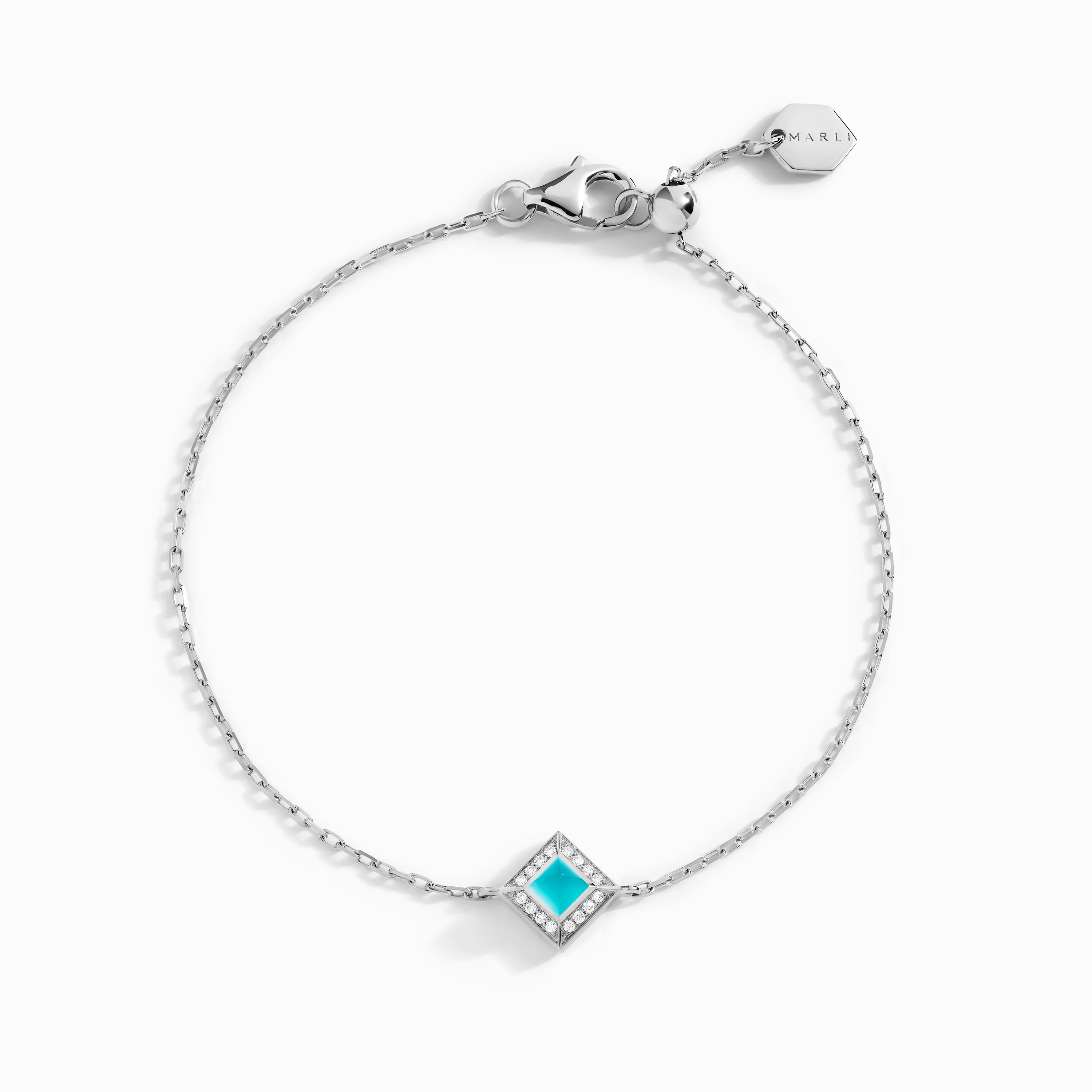 Cleo Lotus Pavé Chain Bracelet