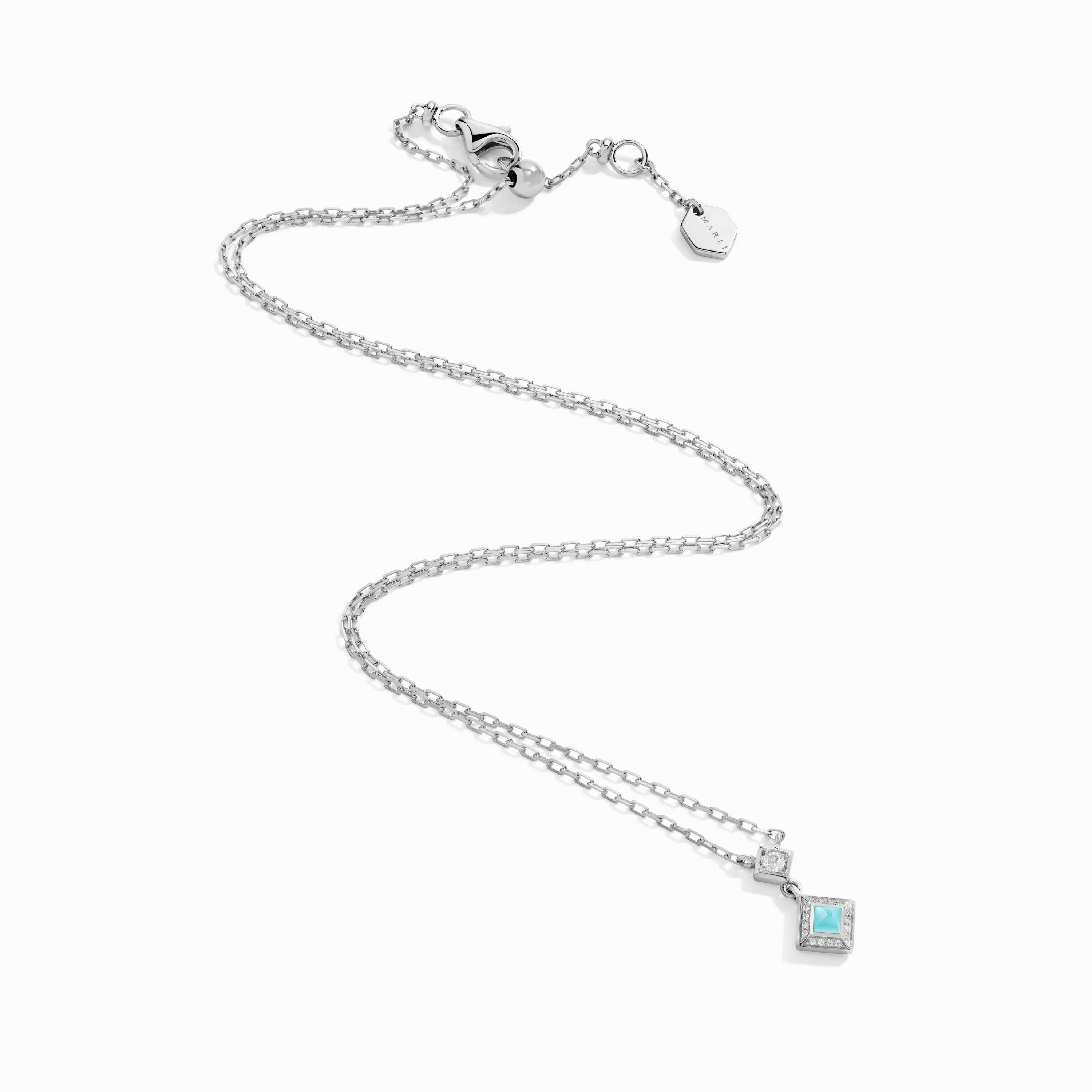Cleo Lotus Pavé Pendant Necklace