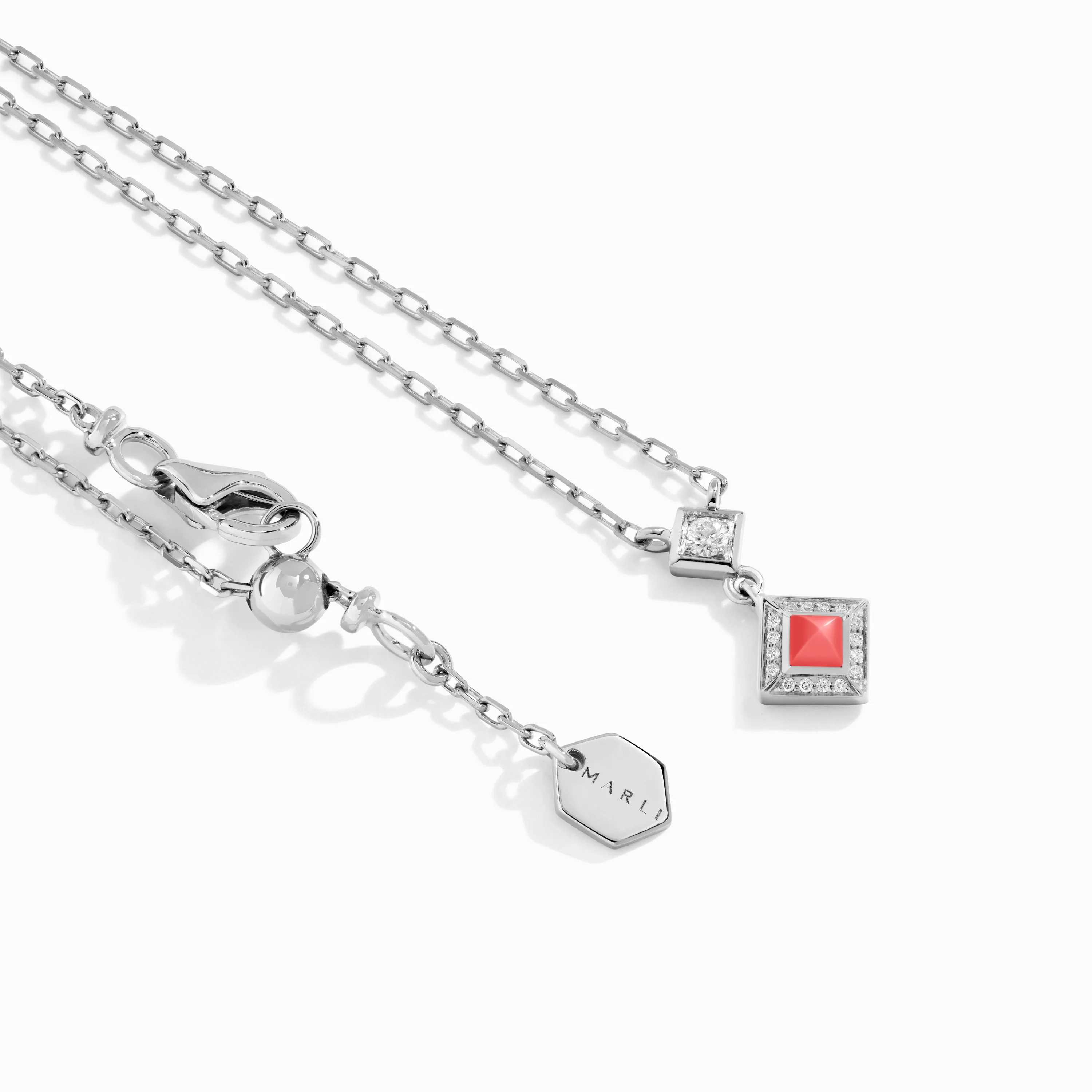 Cleo Lotus Pavé Pendant Necklace - Image 10