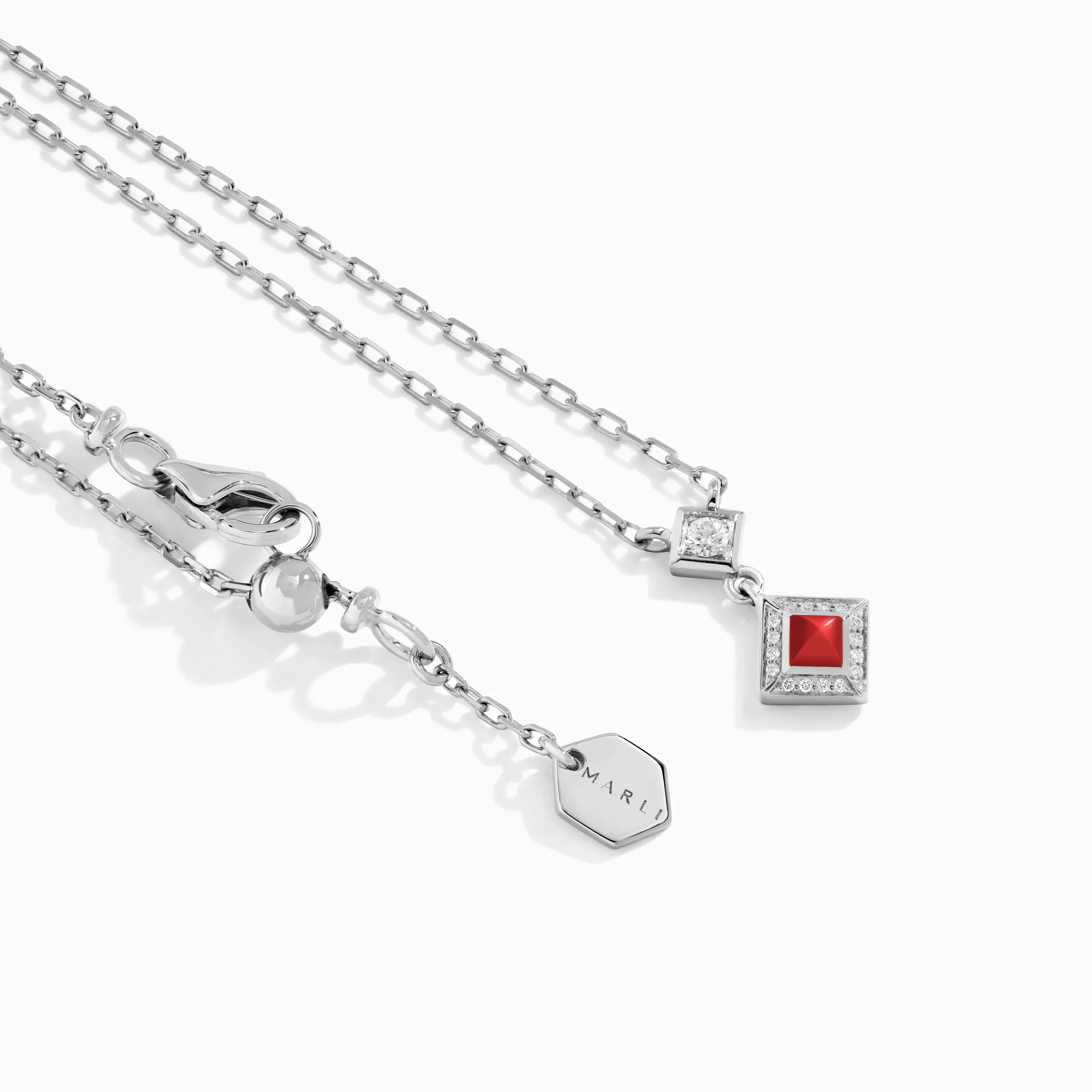 Cleo Lotus Pavé Pendant Necklace - Image 14