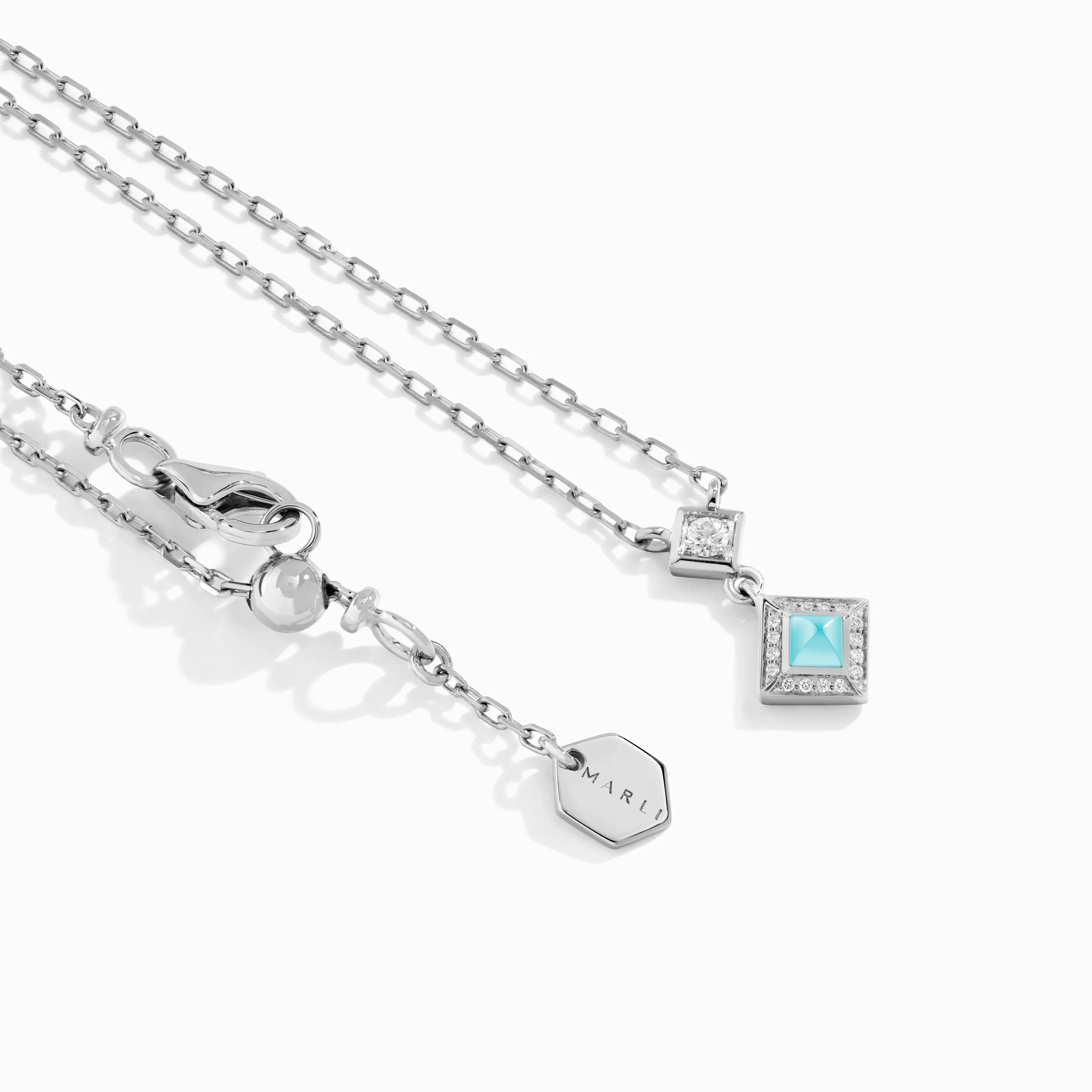 Cleo Lotus Pavé Pendant Necklace - Image 2
