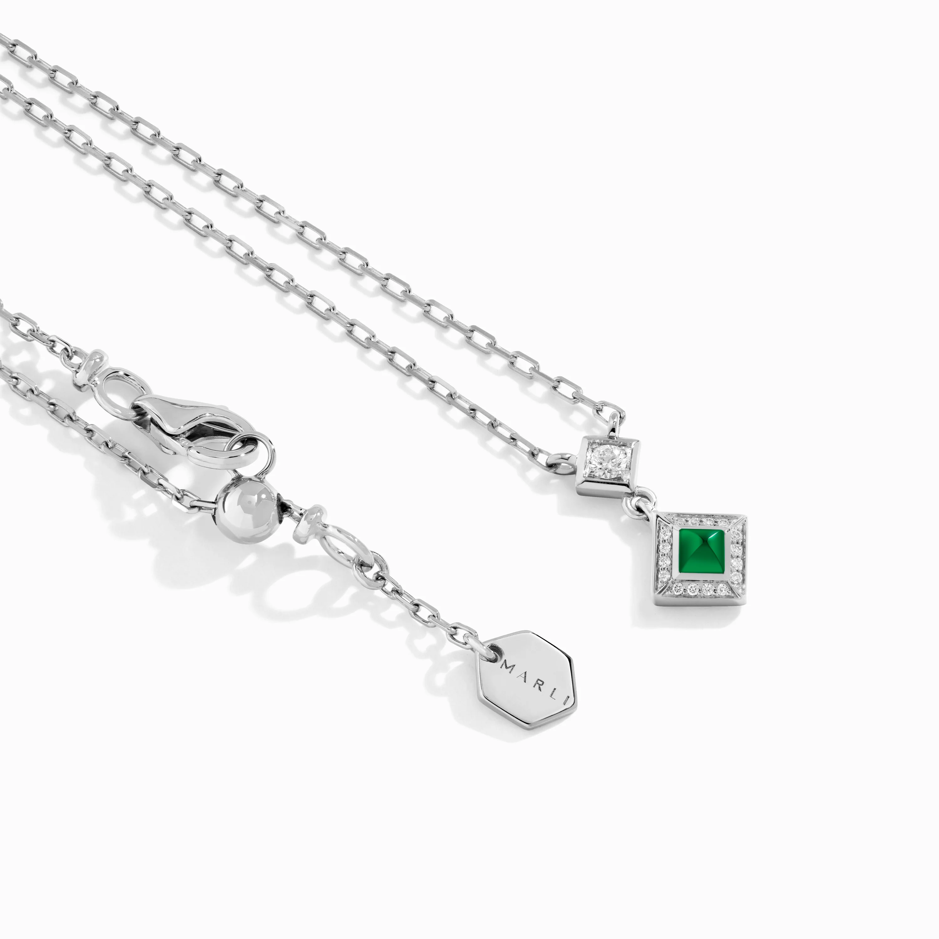 Cleo Lotus Pavé Pendant Necklace - Image 6