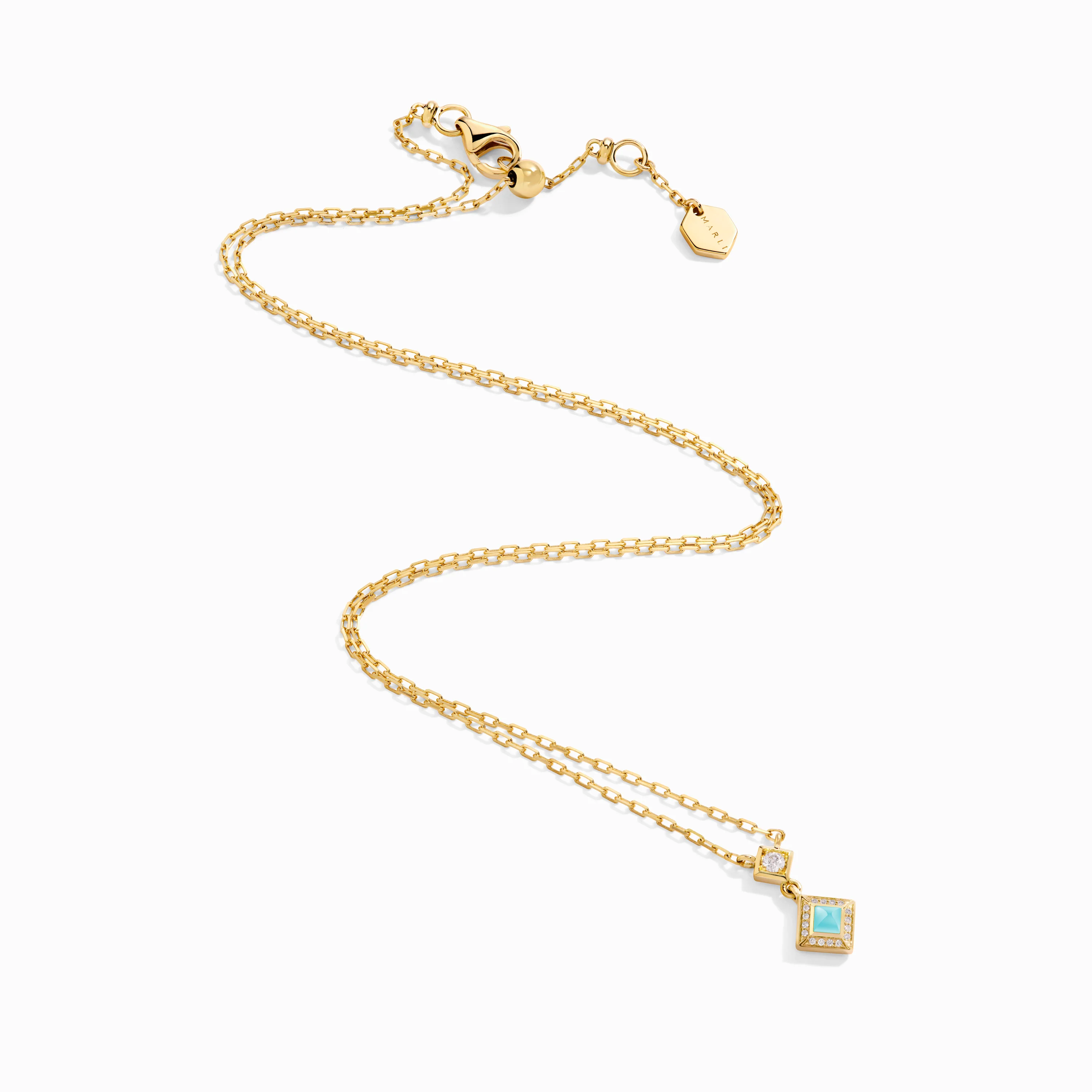 Cleo Lotus Pavé Pendant Necklace