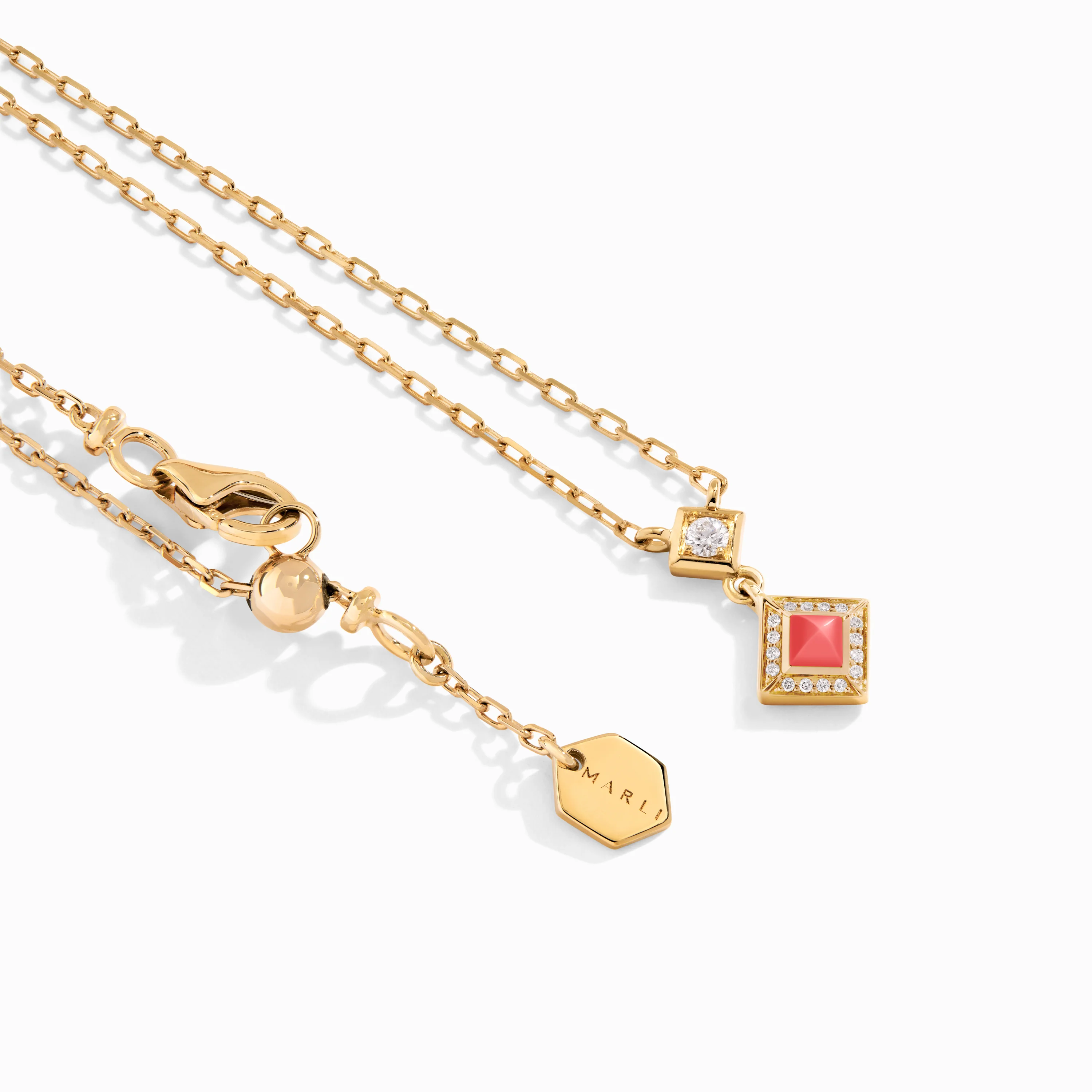 Cleo Lotus Pavé Pendant Necklace - Image 10
