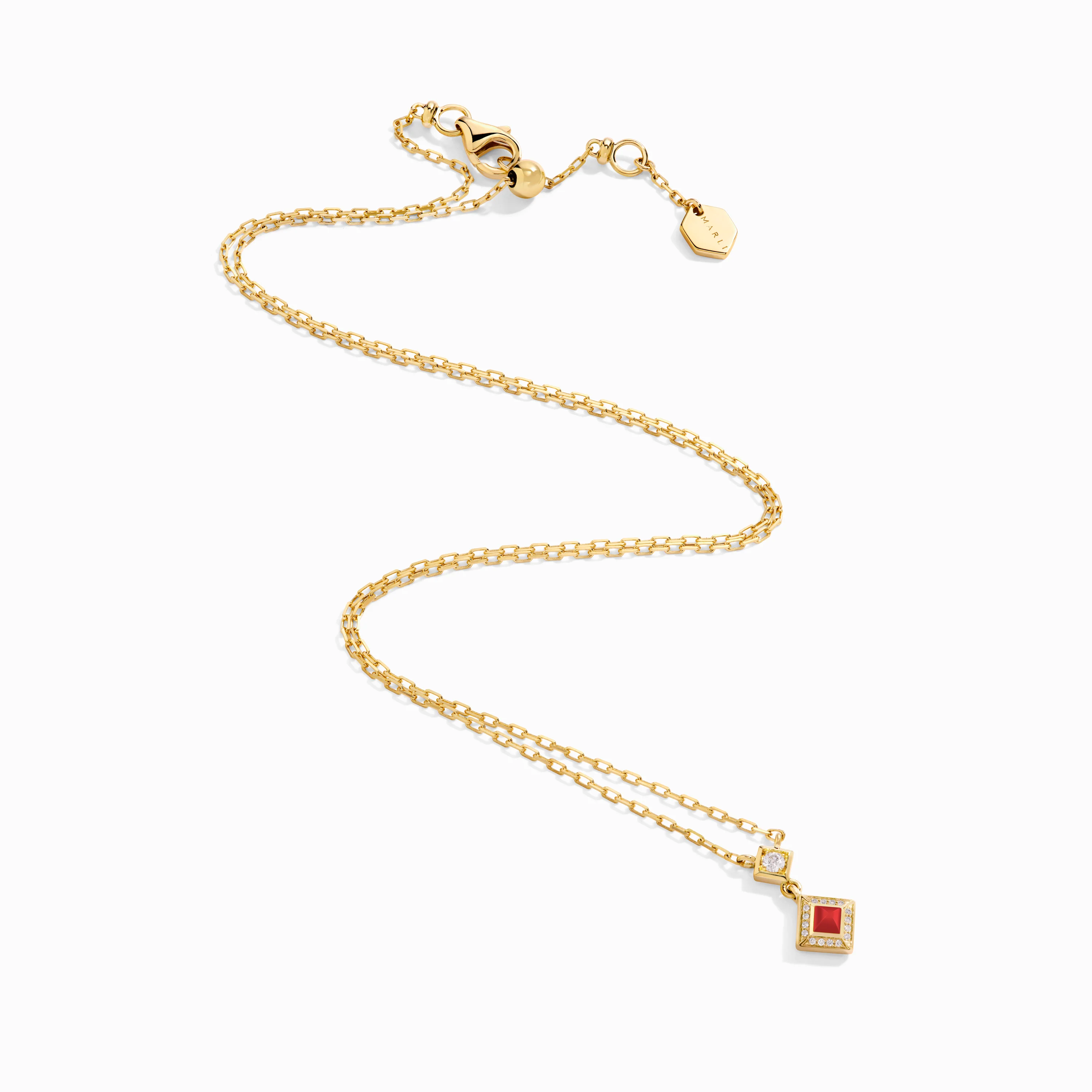 Cleo Lotus Pavé Pendant Necklace - Image 13