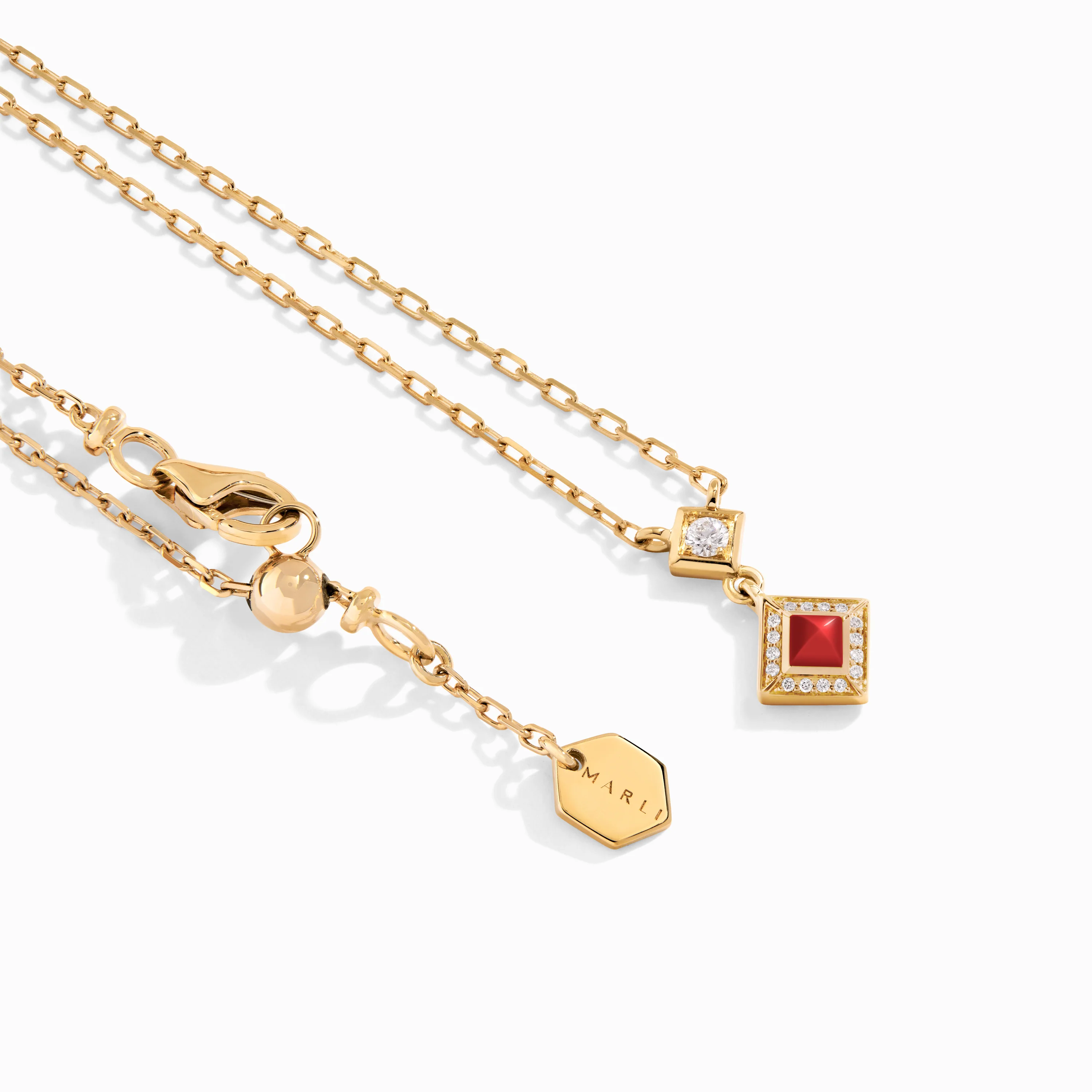 Cleo Lotus Pavé Pendant Necklace - Image 14
