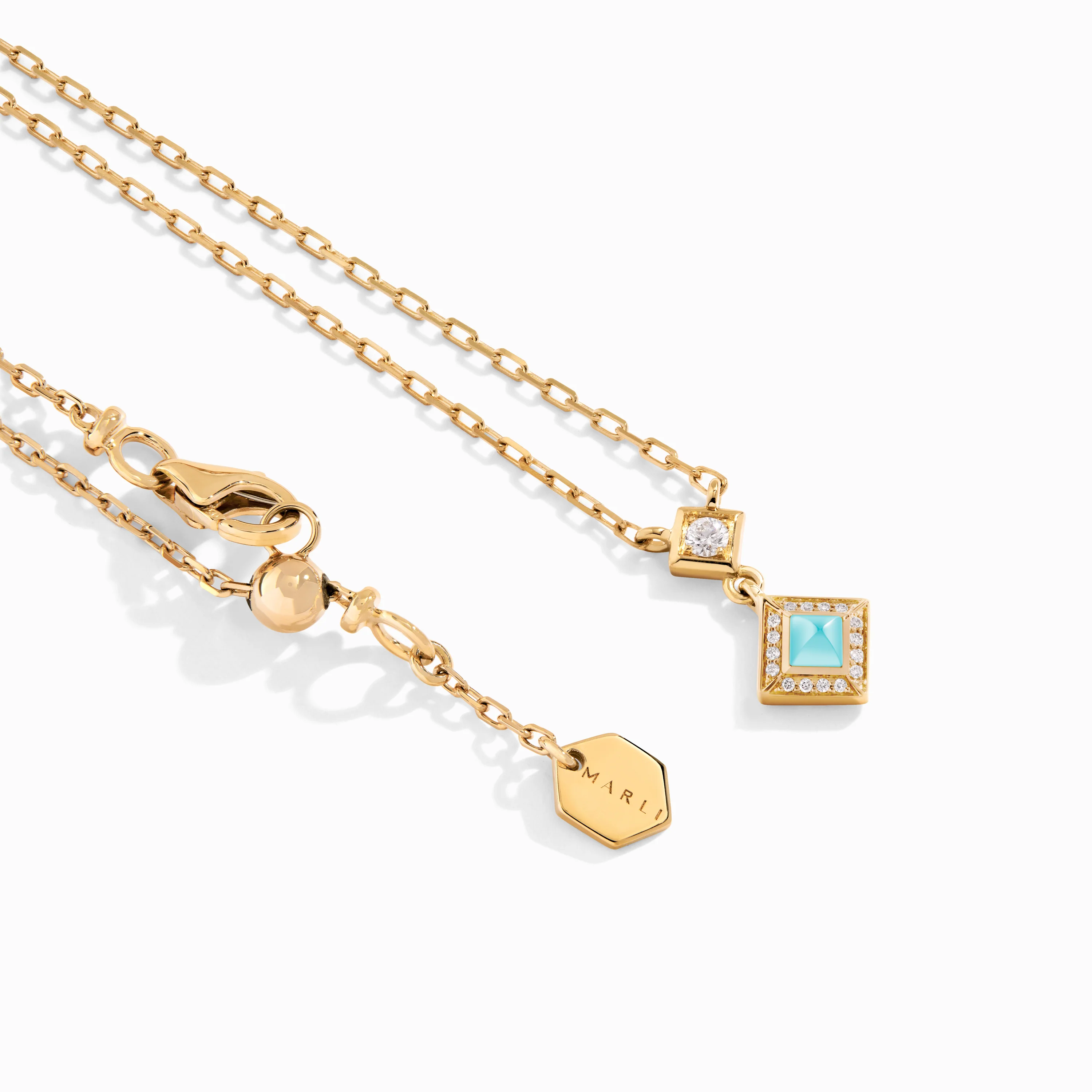 Cleo Lotus Pavé Pendant Necklace - Image 2