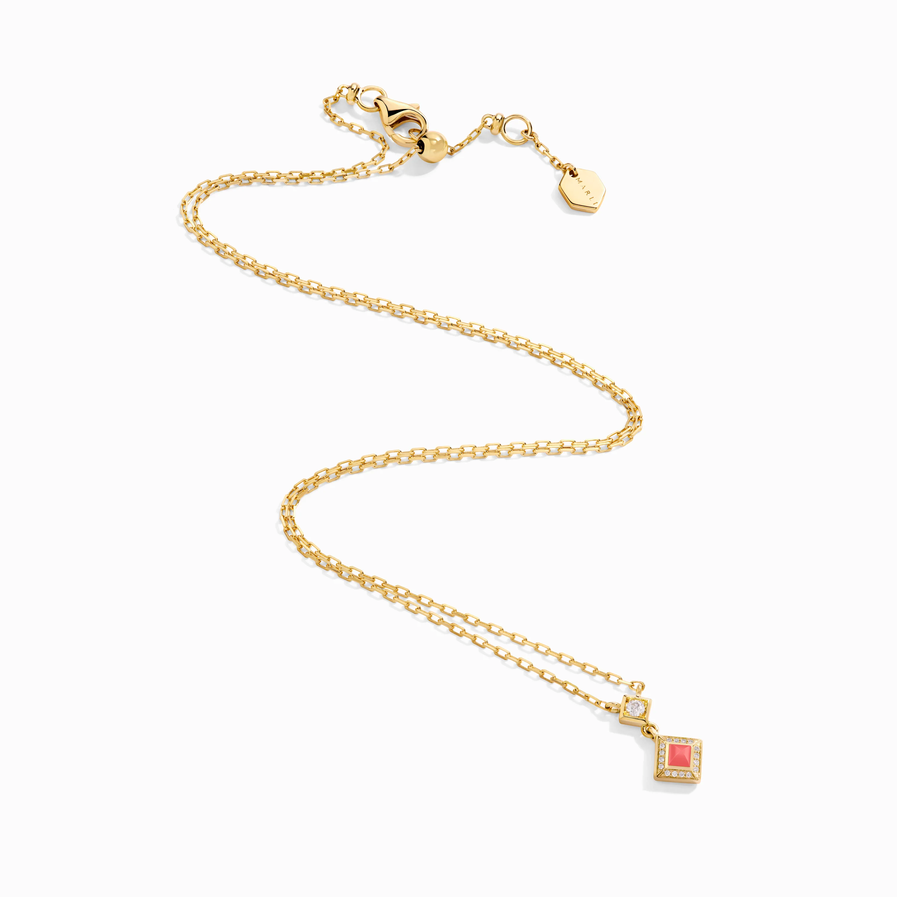 Cleo Lotus Pavé Pendant Necklace - Image 9