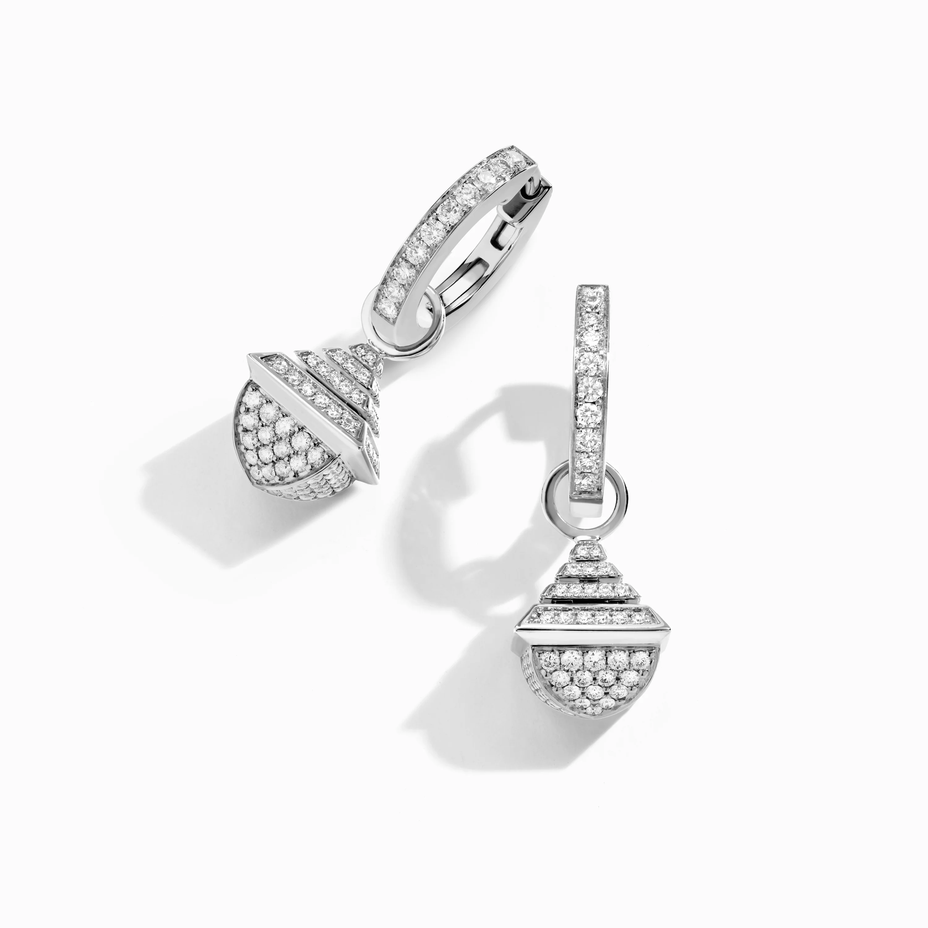 Cleo Rev Midi Full Diamond Drop Earrings