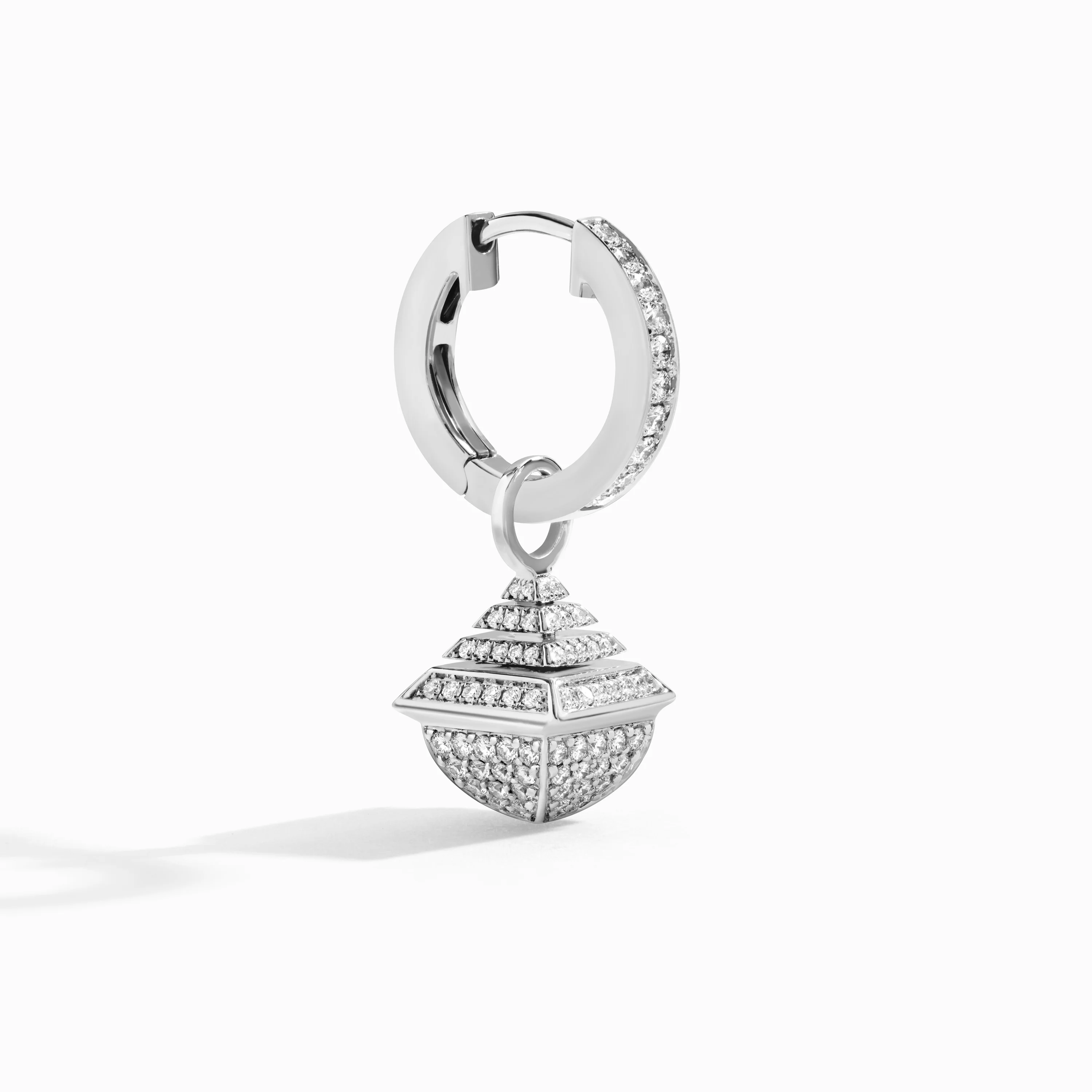 Cleo Rev Midi Full Diamond Drop Earrings - Image 2