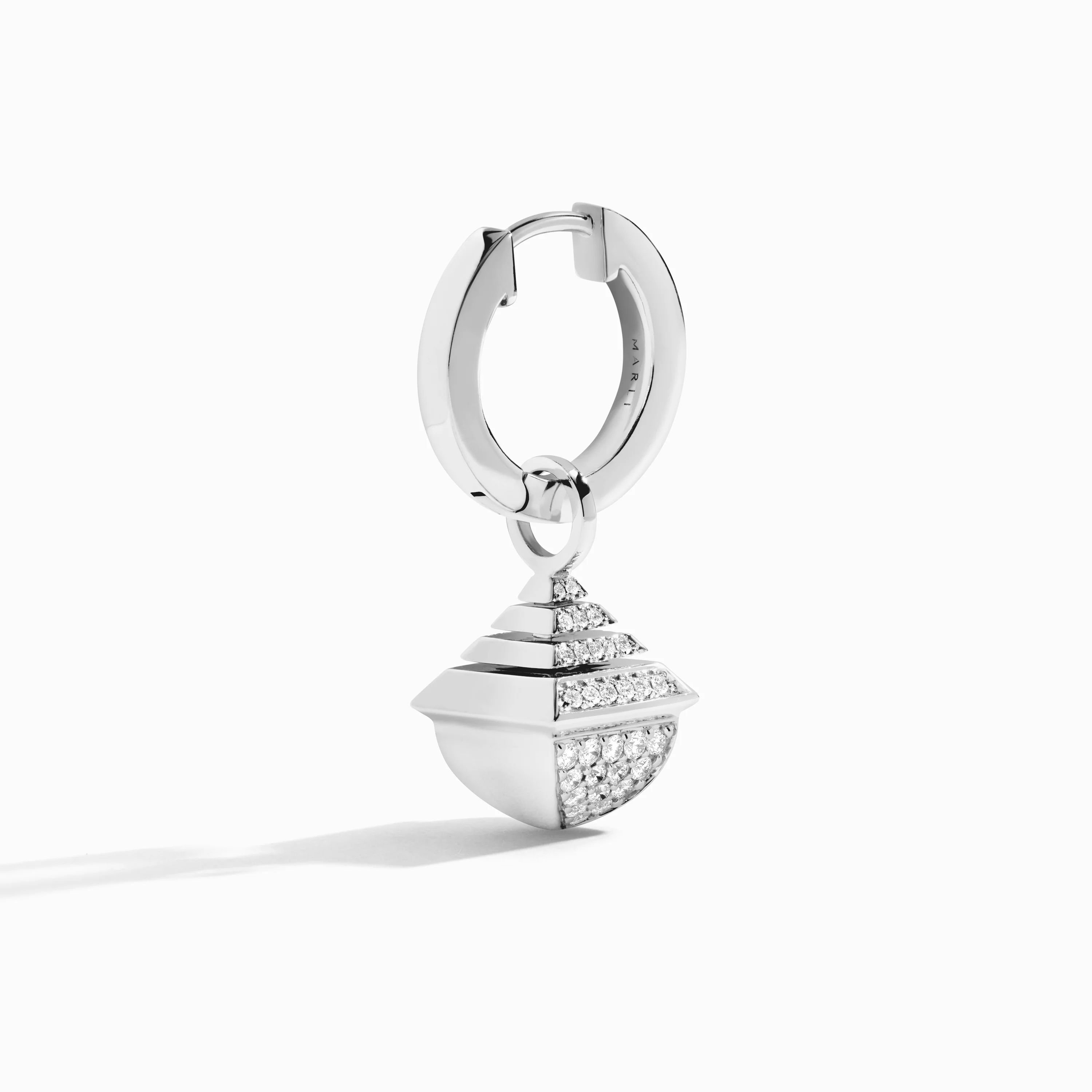 Cleo Rev Midi Full Diamond Drop Earrings - Image 3