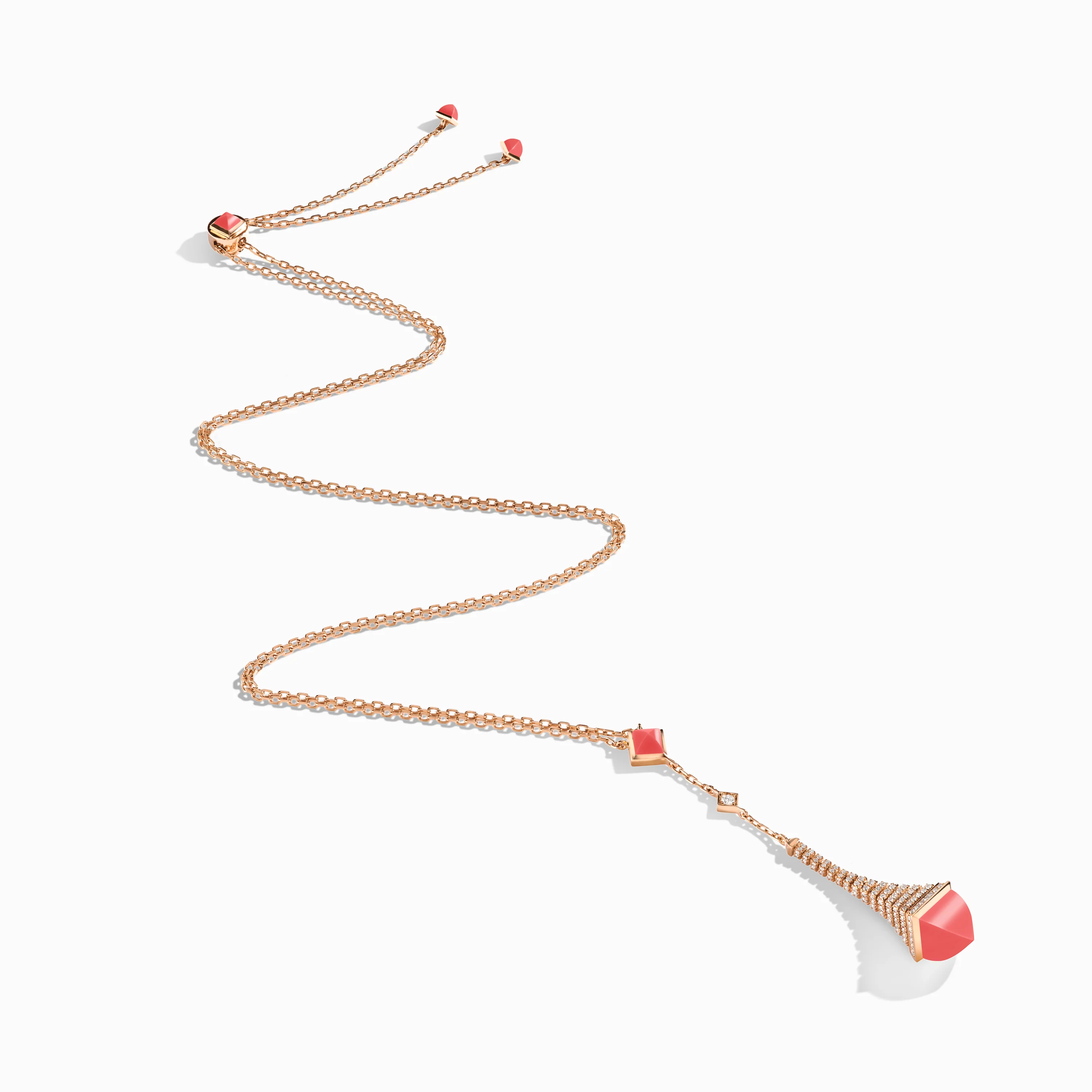 Cleo Rev Diamond Long Chain Drop Pendant Necklace - Image 11
