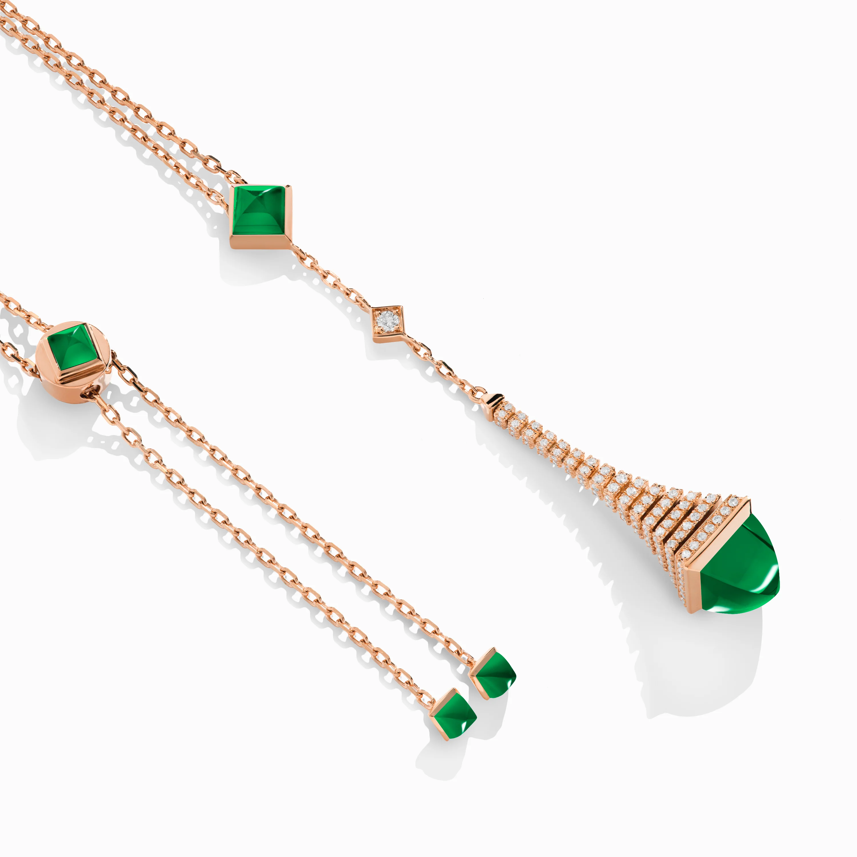 Cleo Rev Diamond Long Chain Drop Pendant Necklace - Image 2