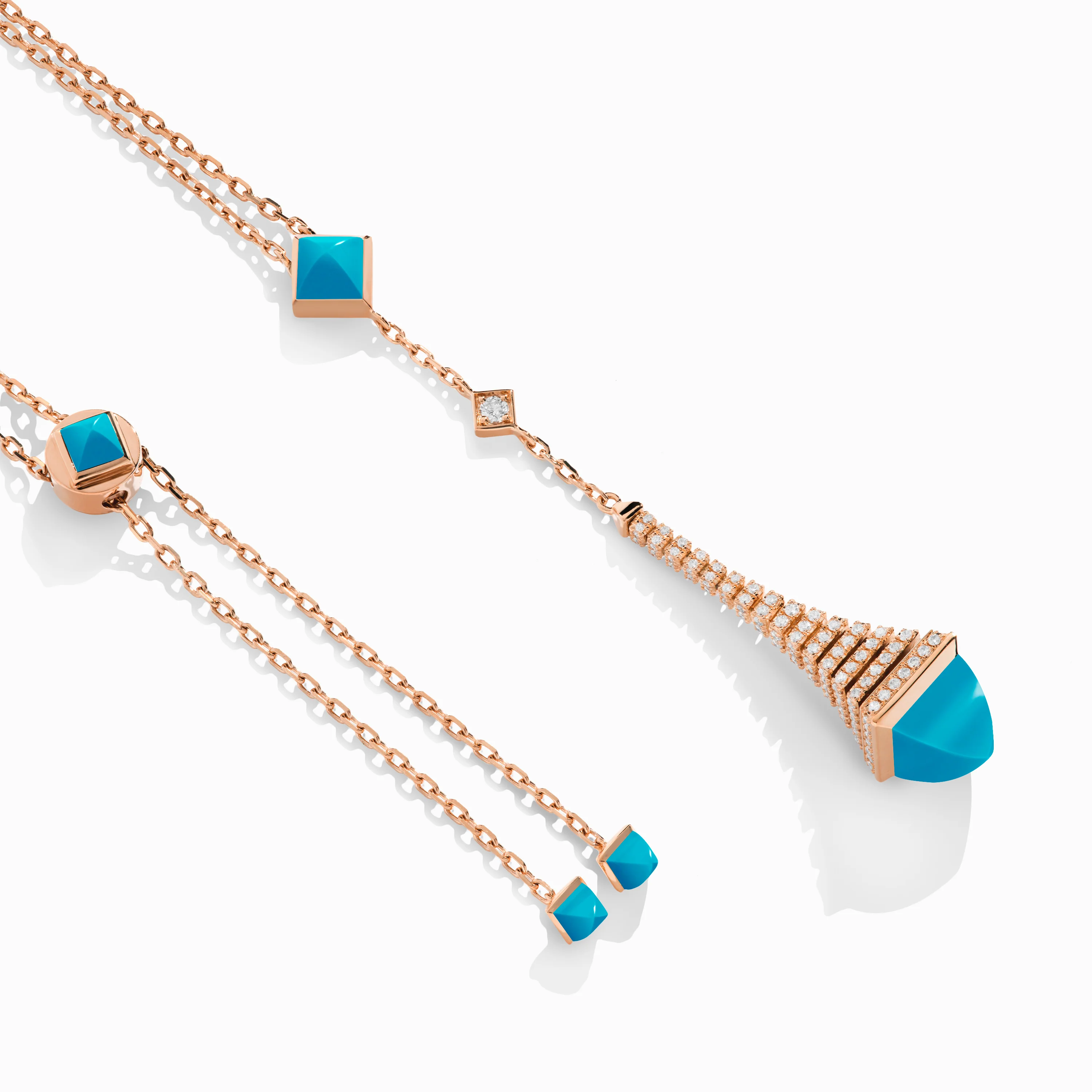 Cleo Rev Diamond Long Chain Drop Pendant Necklace - Image 20