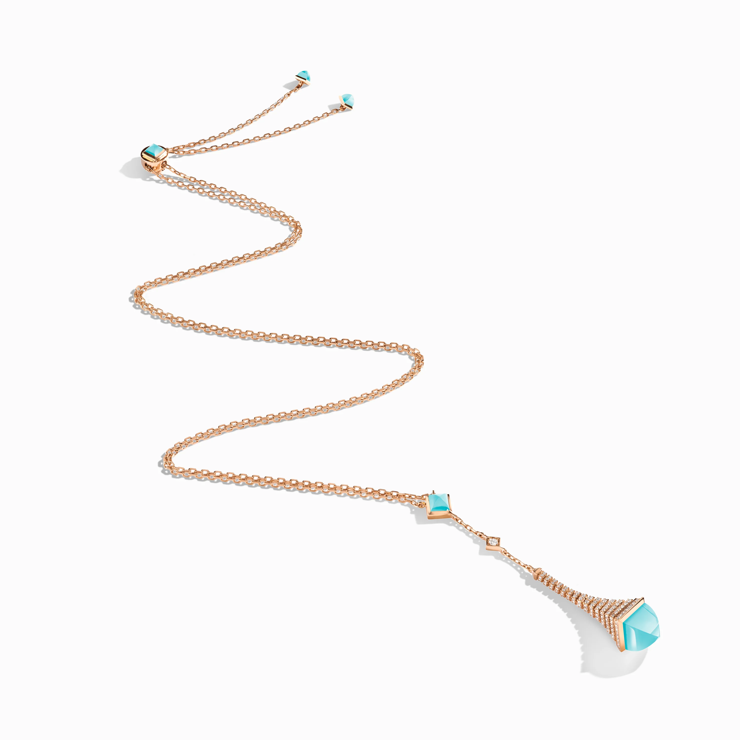 Cleo Rev Diamond Long Chain Drop Pendant Necklace - Image 3