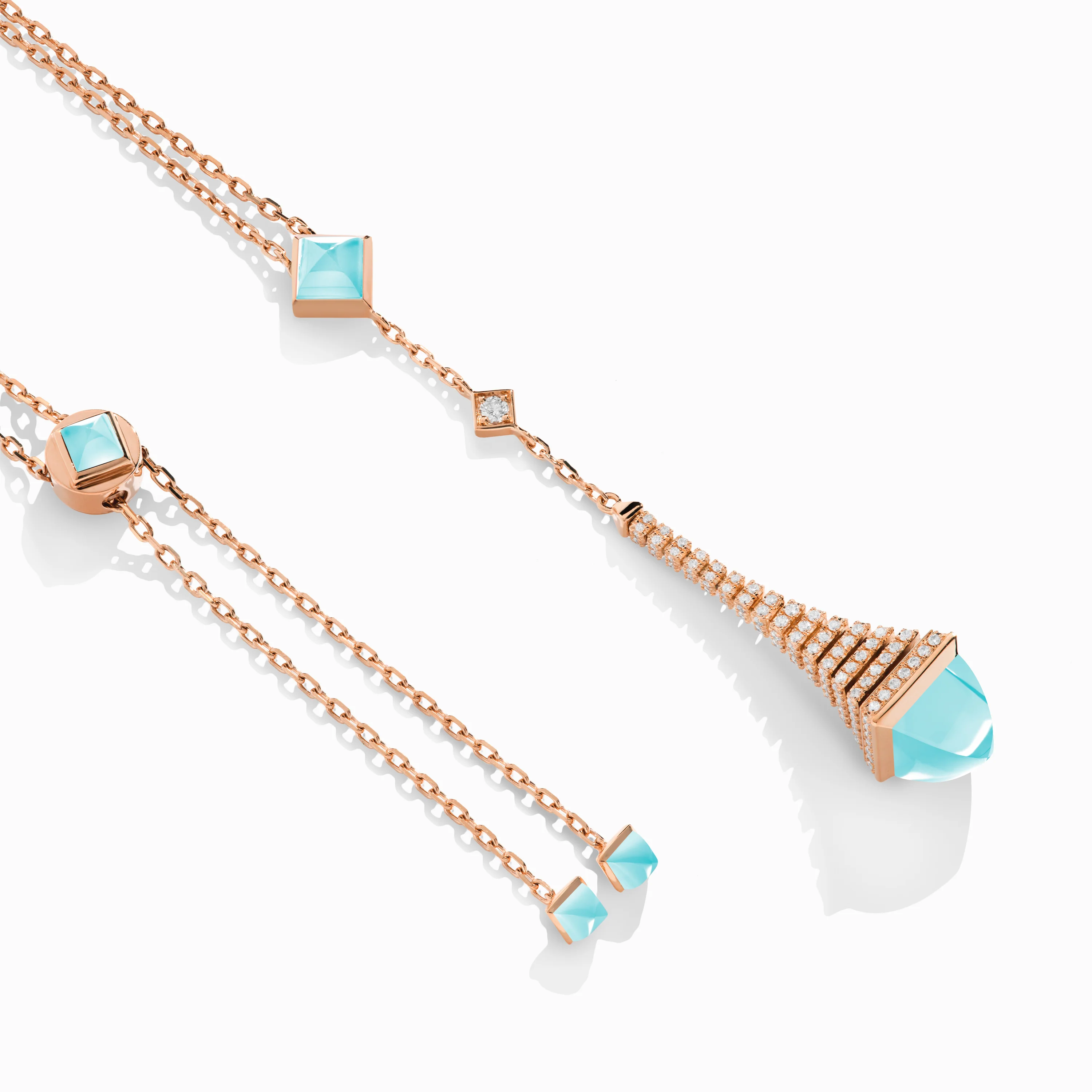Cleo Rev Diamond Long Chain Drop Pendant Necklace - Image 4