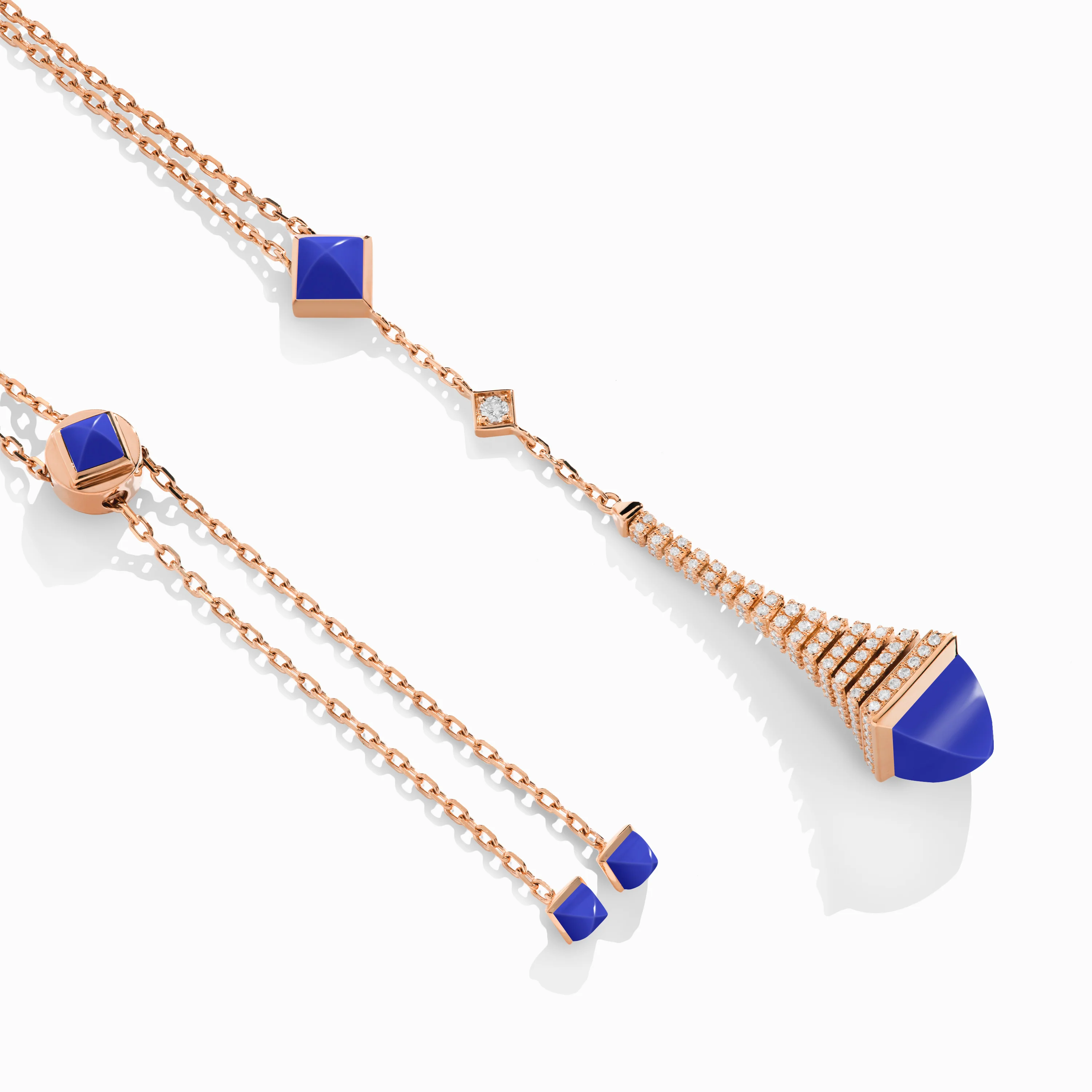 Cleo Rev Diamond Long Chain Drop Pendant Necklace - Image 8