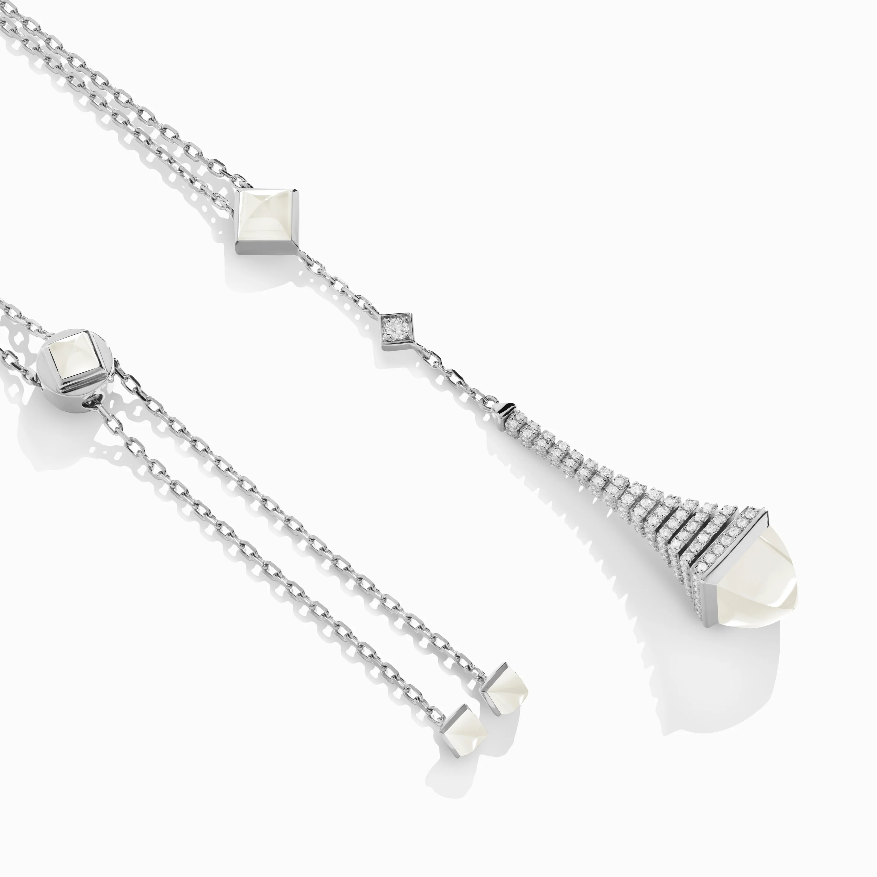 Cleo Rev Diamond Long Chain Drop Pendant Necklace - Image 10