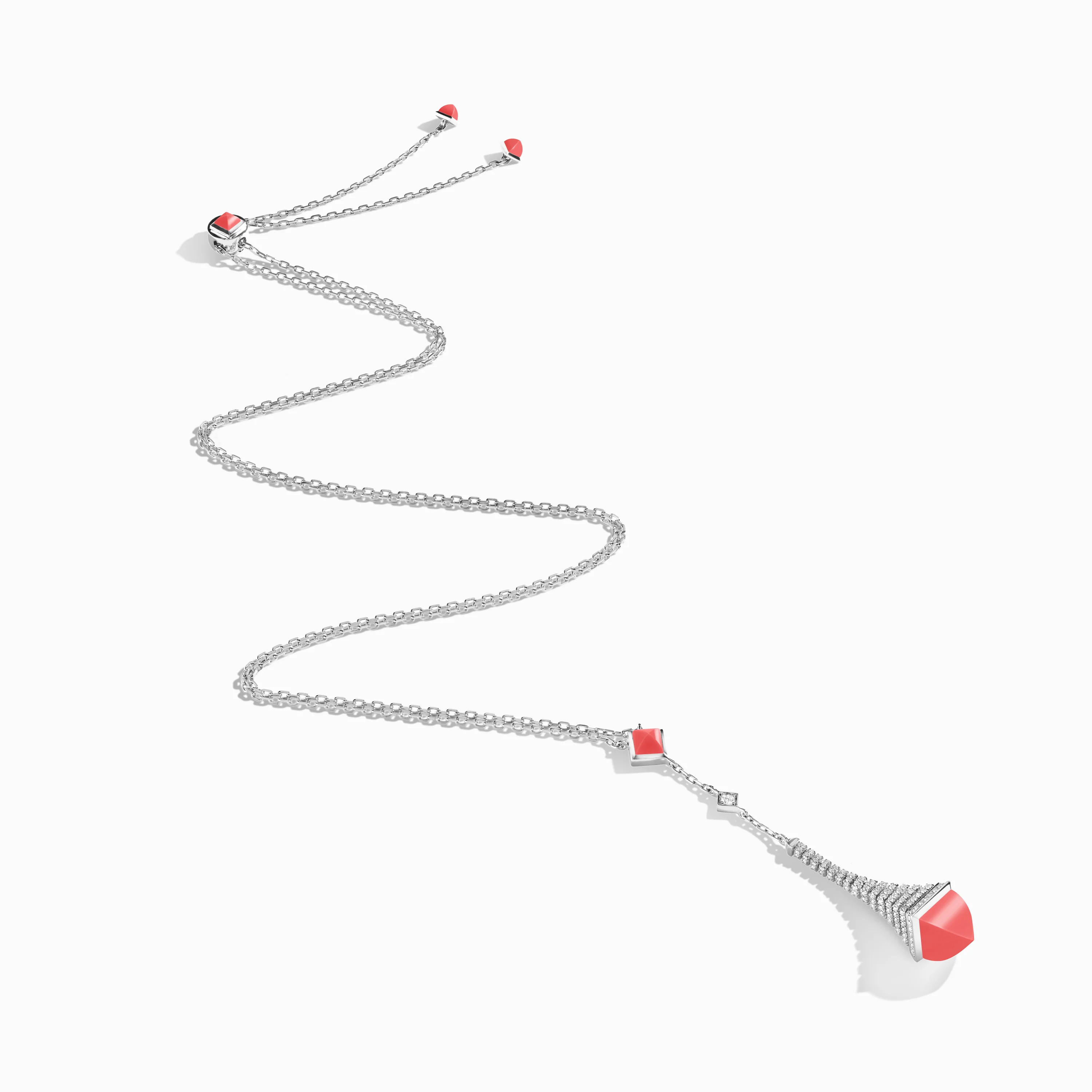 Cleo Rev Diamond Long Chain Drop Pendant Necklace - Image 11