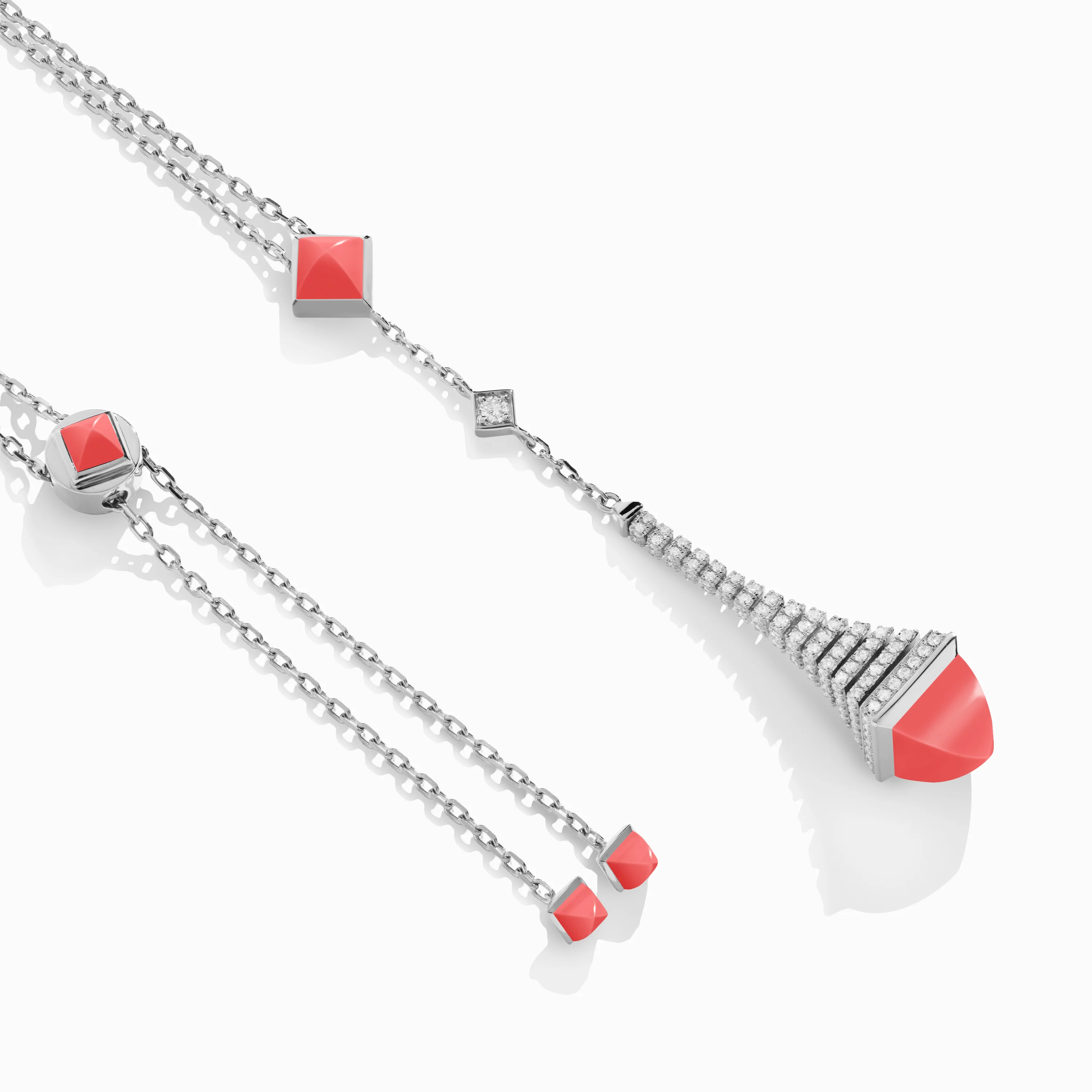 Cleo Rev Diamond Long Chain Drop Pendant Necklace - Image 12