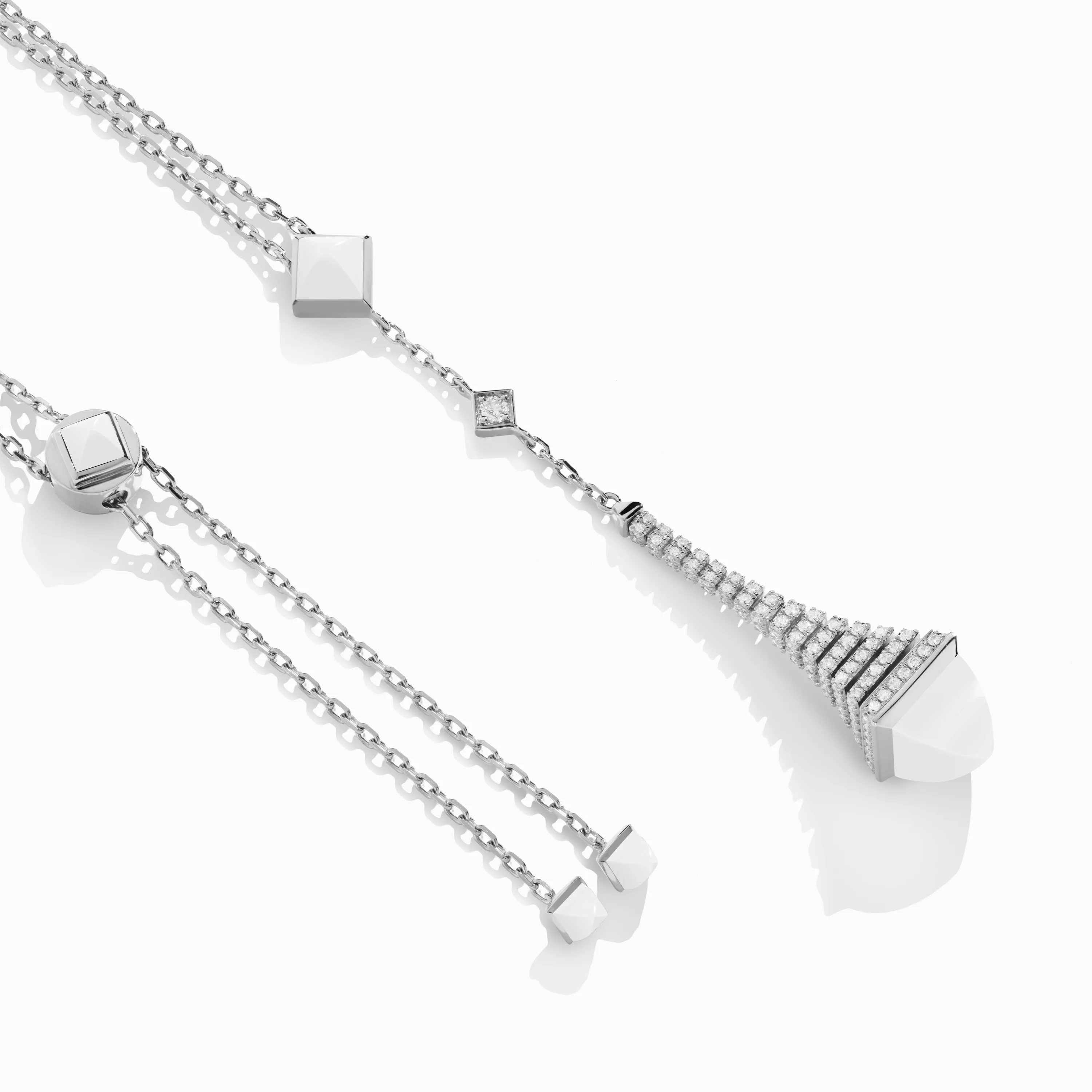Cleo Rev Diamond Long Chain Drop Pendant Necklace - Image 22