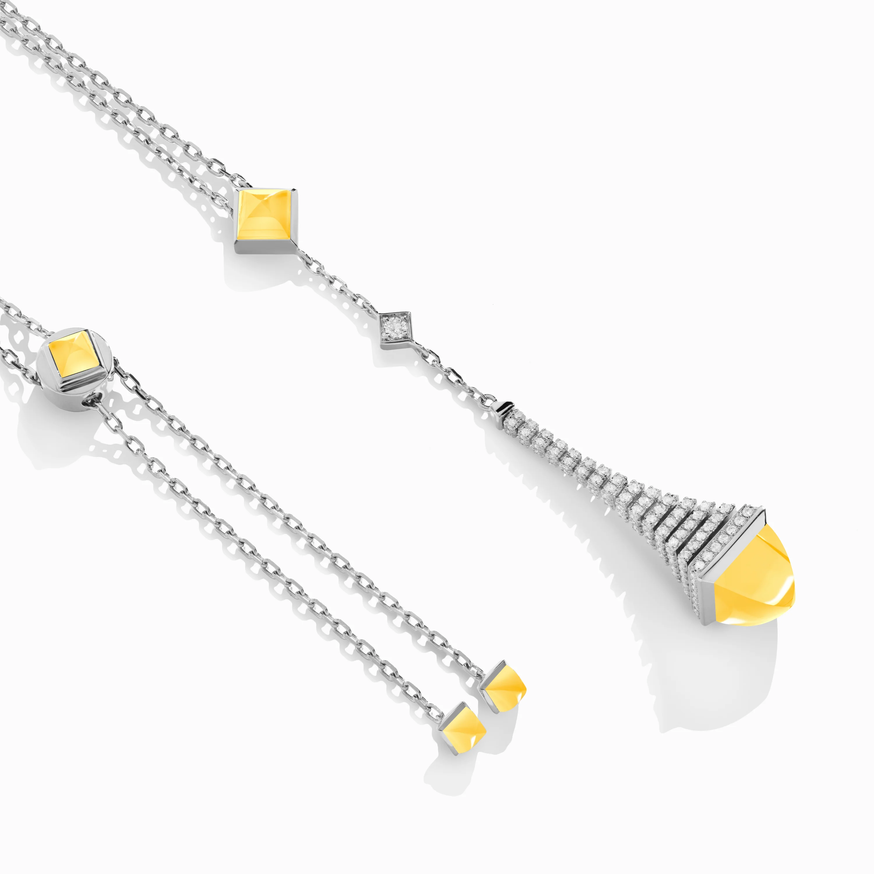 Cleo Rev Diamond Long Chain Drop Pendant Necklace - Image 24
