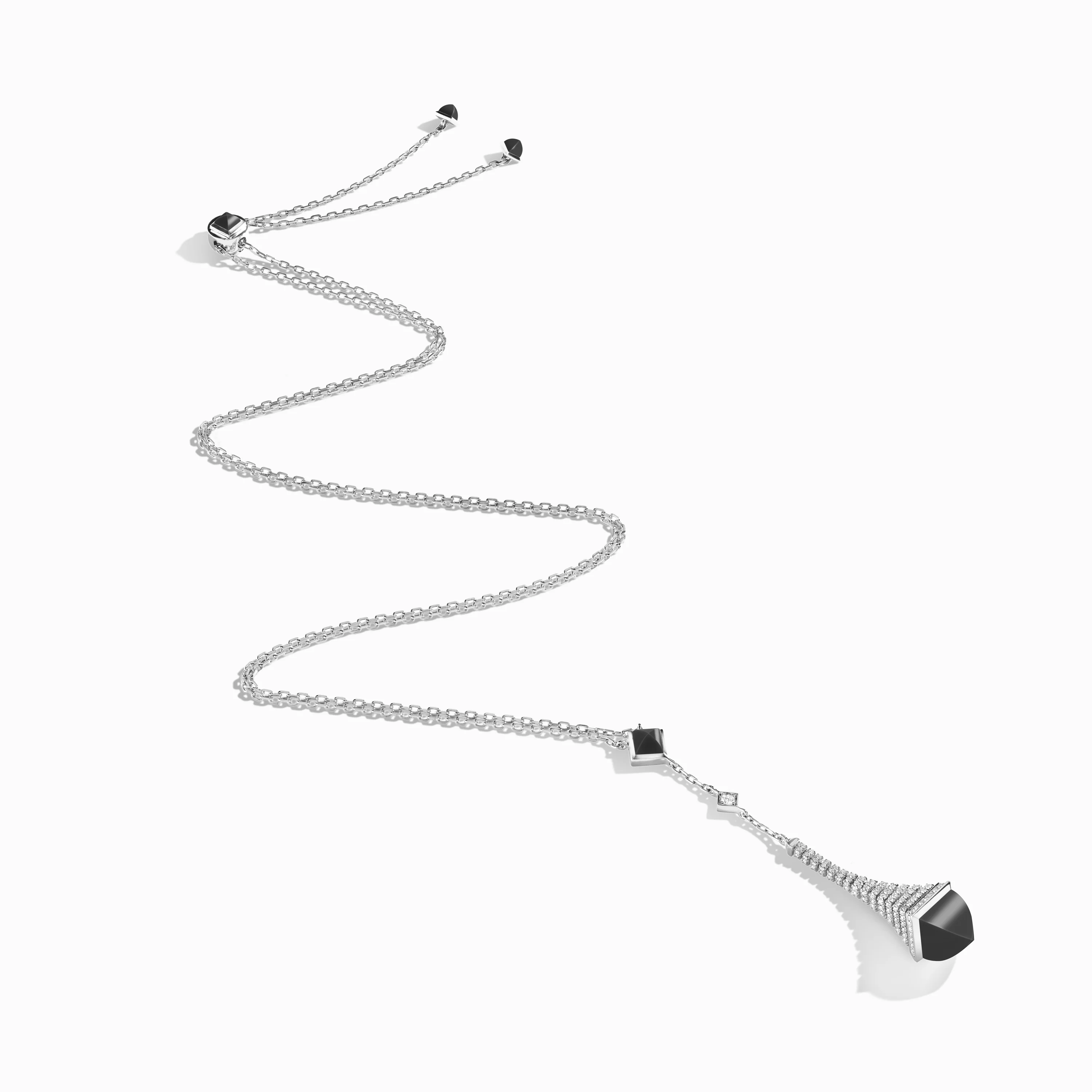 Cleo Rev Diamond Long Chain Drop Pendant Necklace - Image 5