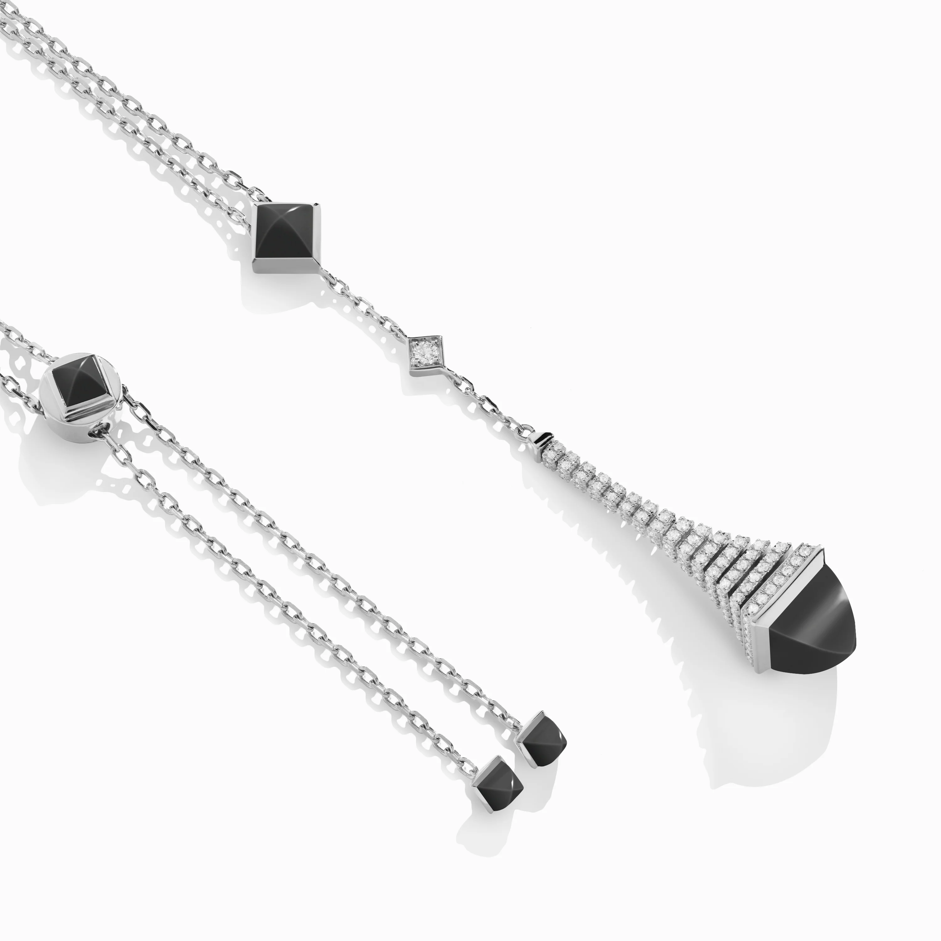 Cleo Rev Diamond Long Chain Drop Pendant Necklace - Image 6