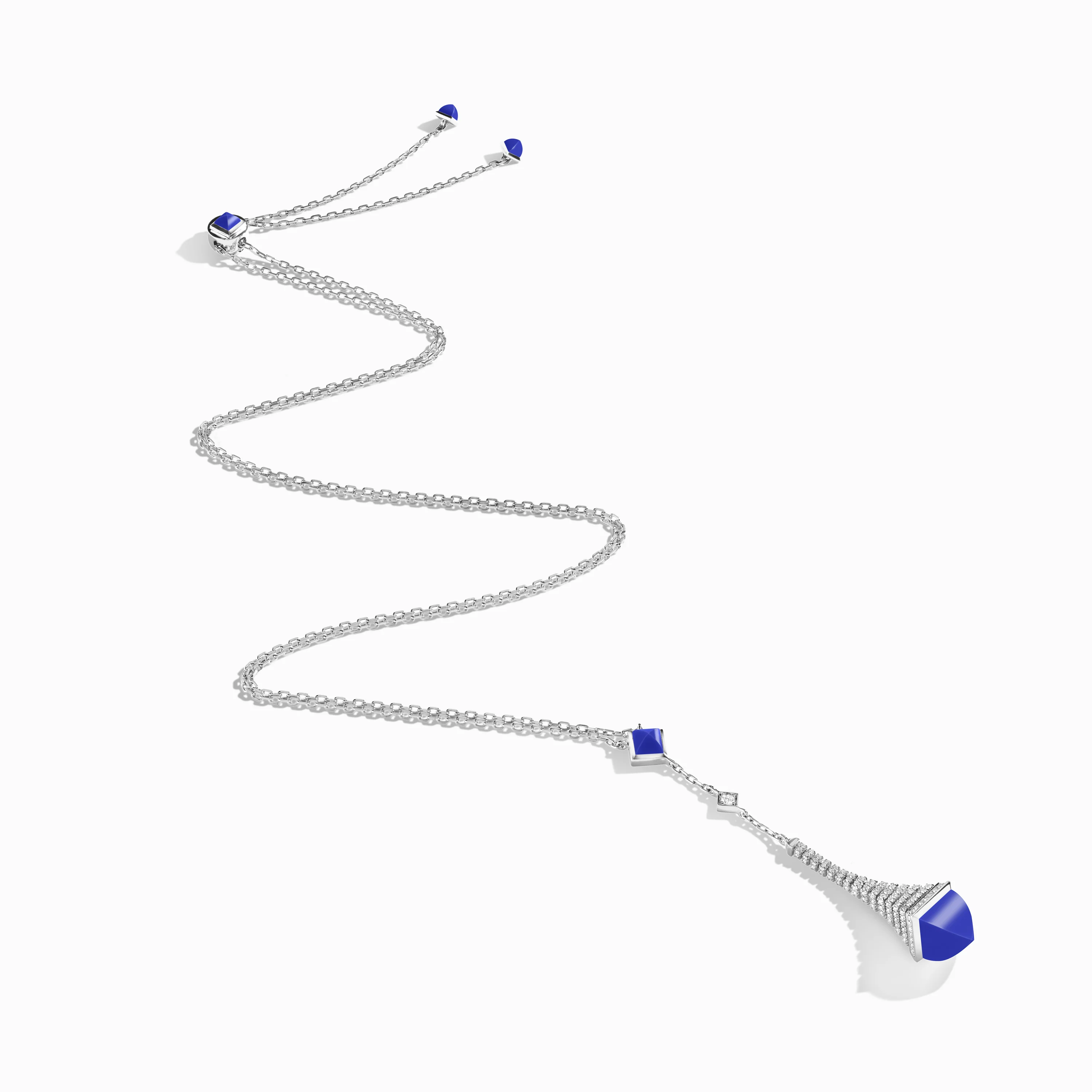 Cleo Rev Diamond Long Chain Drop Pendant Necklace - Image 7